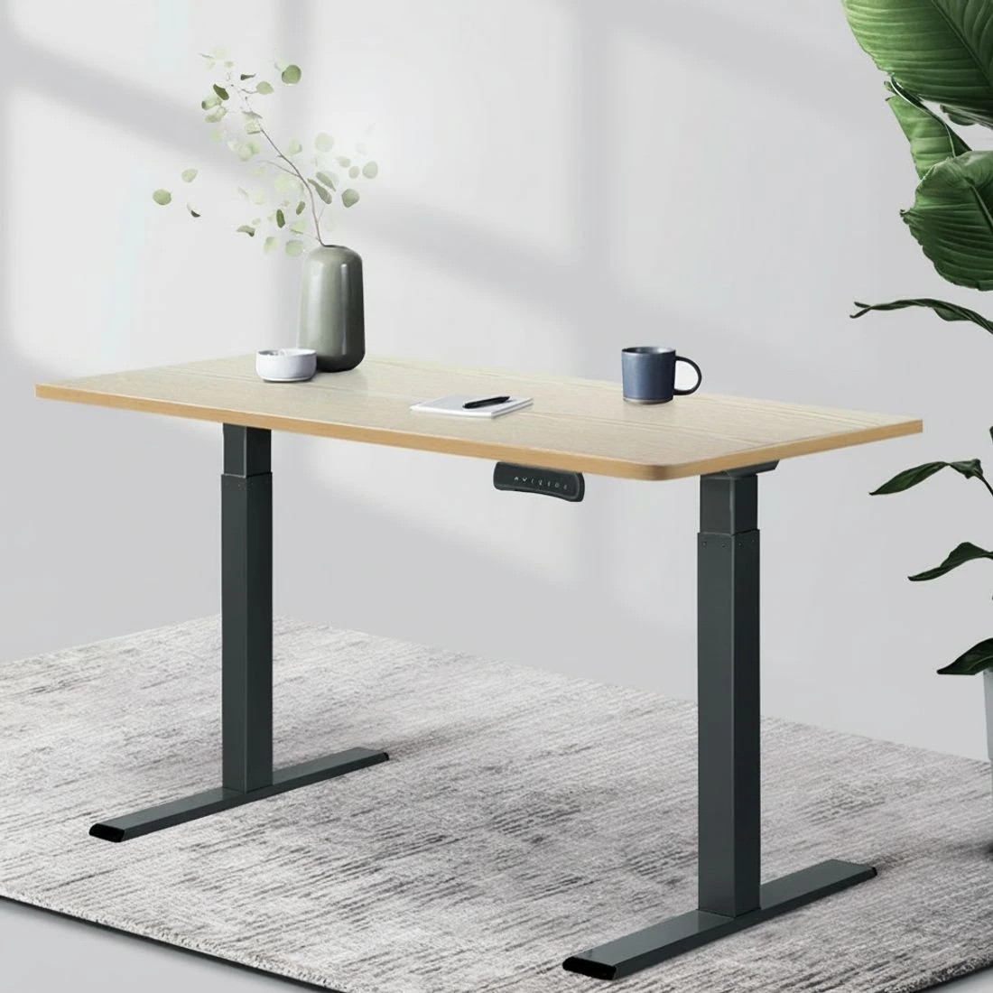 3 Artiss Standing Desk Top  Oak 140CM - Brown, 3 of 5