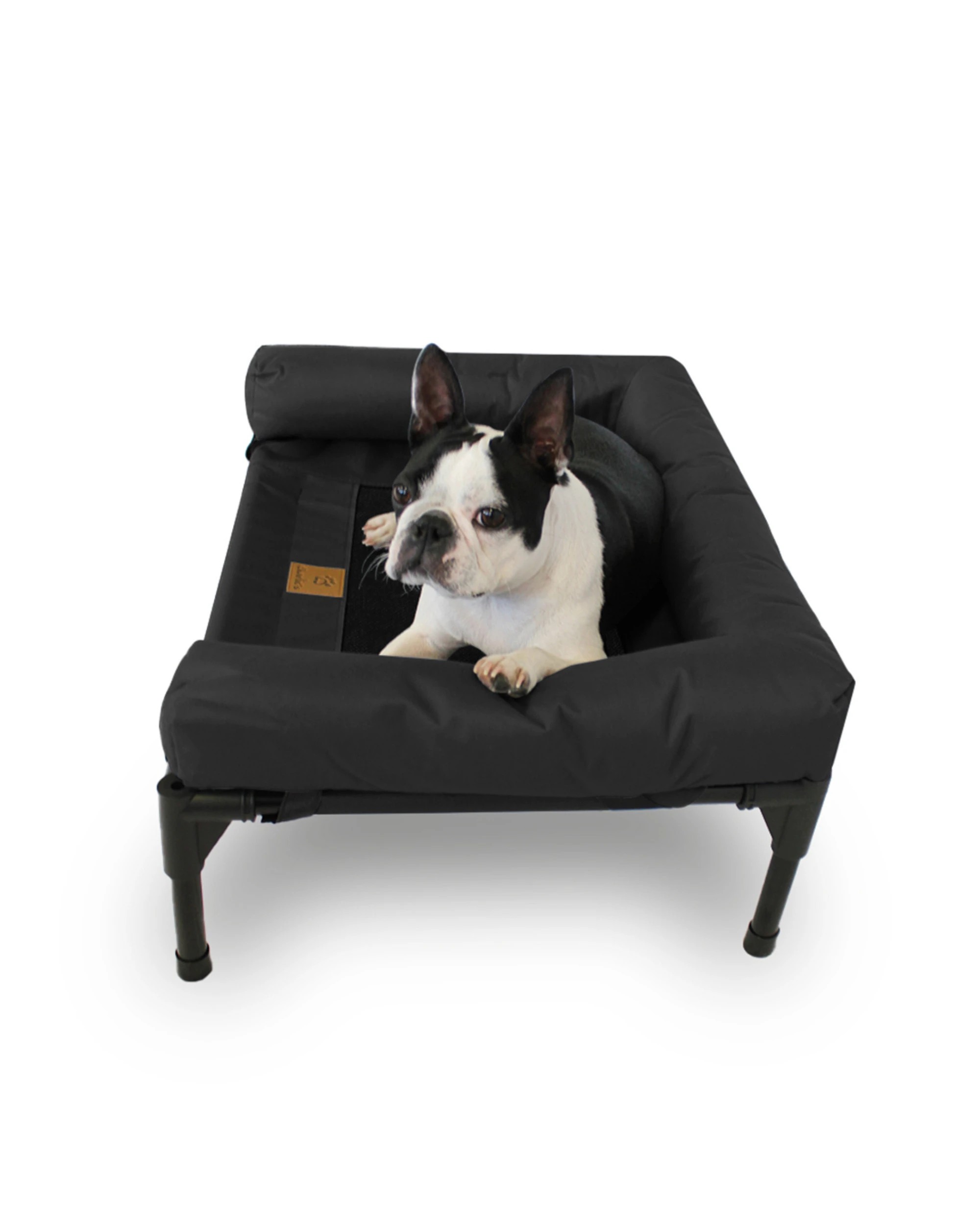 2 Charlie's Elevated Trampoline Bolster Sofa Dog Bed Medium - Black, 2 of 9
