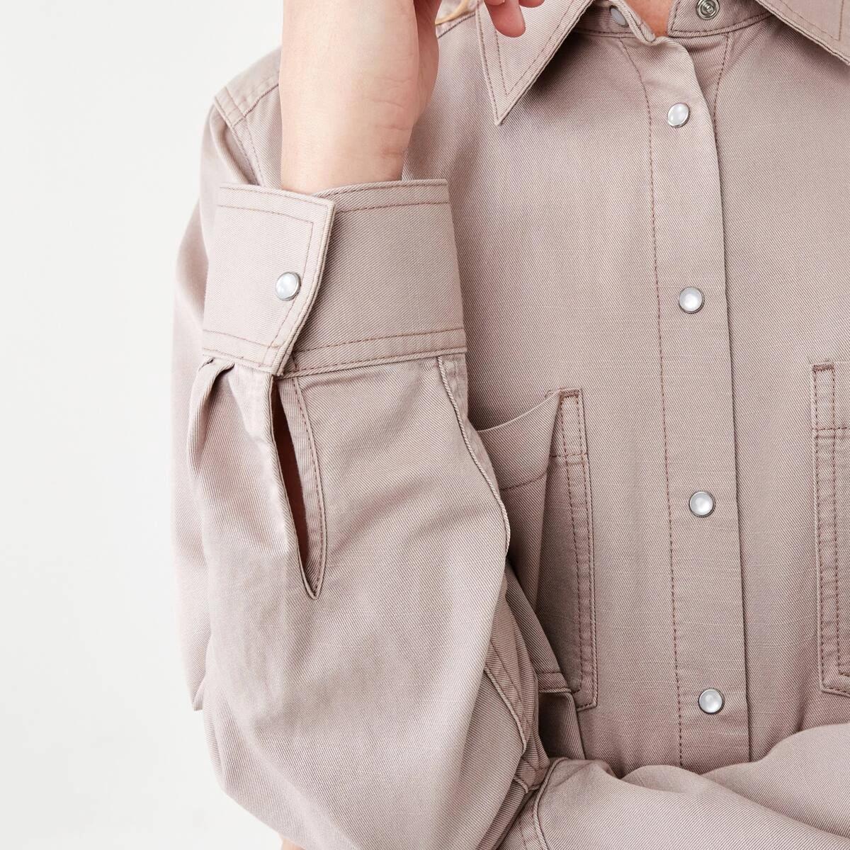 7 Long Sleeve Cotton Slub Shirt Storm Pnk, 7 of 7