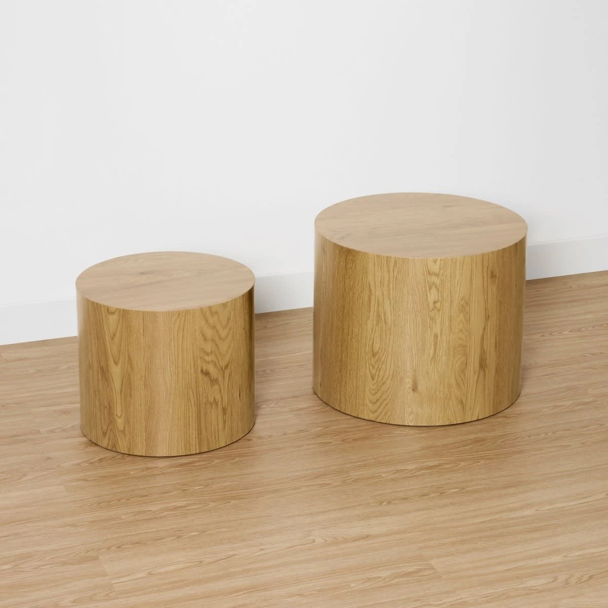 3 Set of 2 Oak Look Coffee Tables, 3 of 8