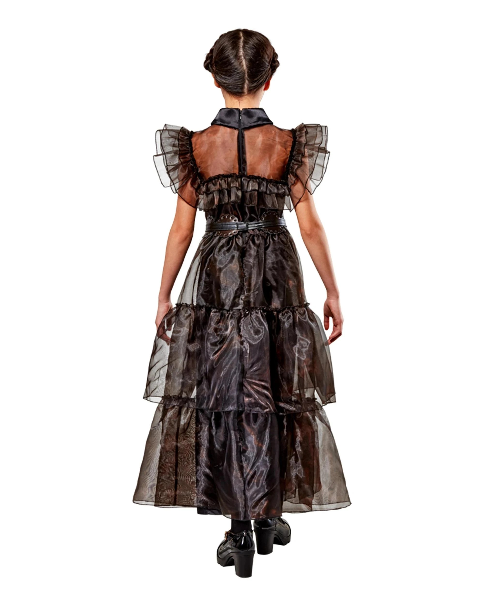 2 Wednesday Deluxe Kids Costume - Size 6-8yrs - Black, 2 of 4