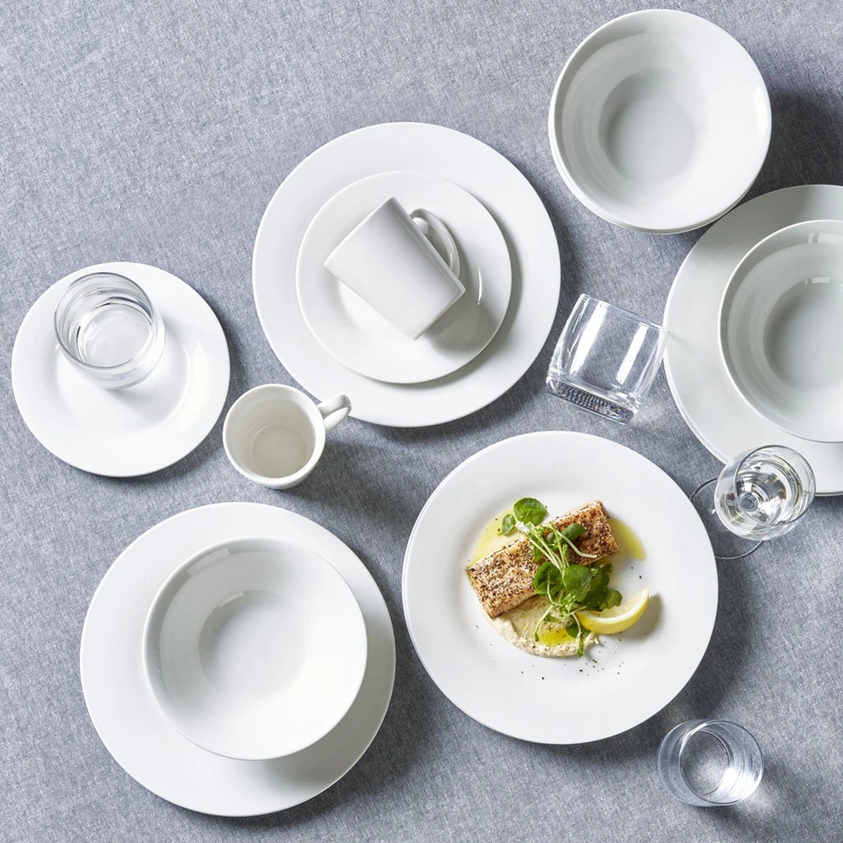6 White Dinner Plate, 6 of 8