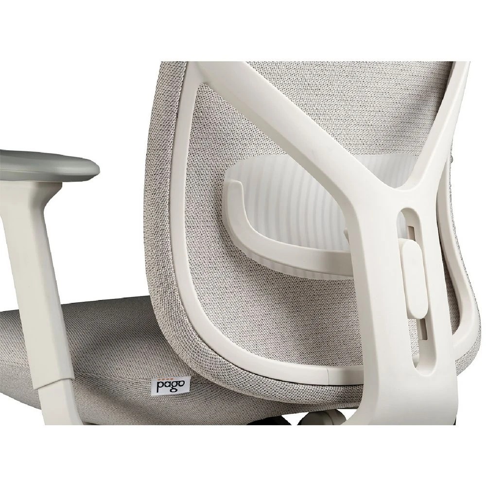 7 Pago Electra Office Chair with Headrest Oatmeal White Ergonomic Chairs and Desk Chairs, 7 of 10