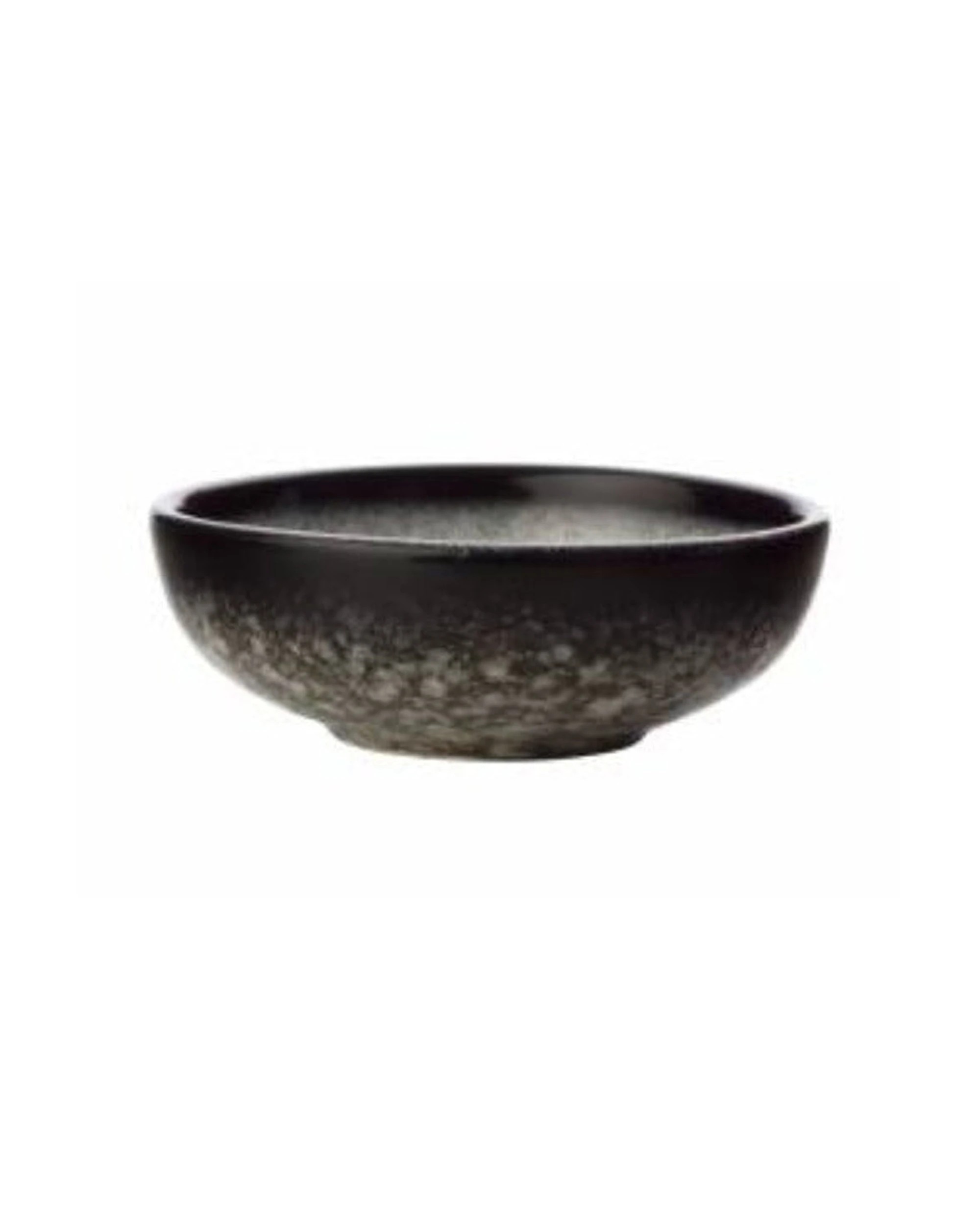 1 Maxwell & Williams Caviar Durable Porcelain Round Sauce Dish 7cm Reactive Glazed Finish - Black, 1 of 1