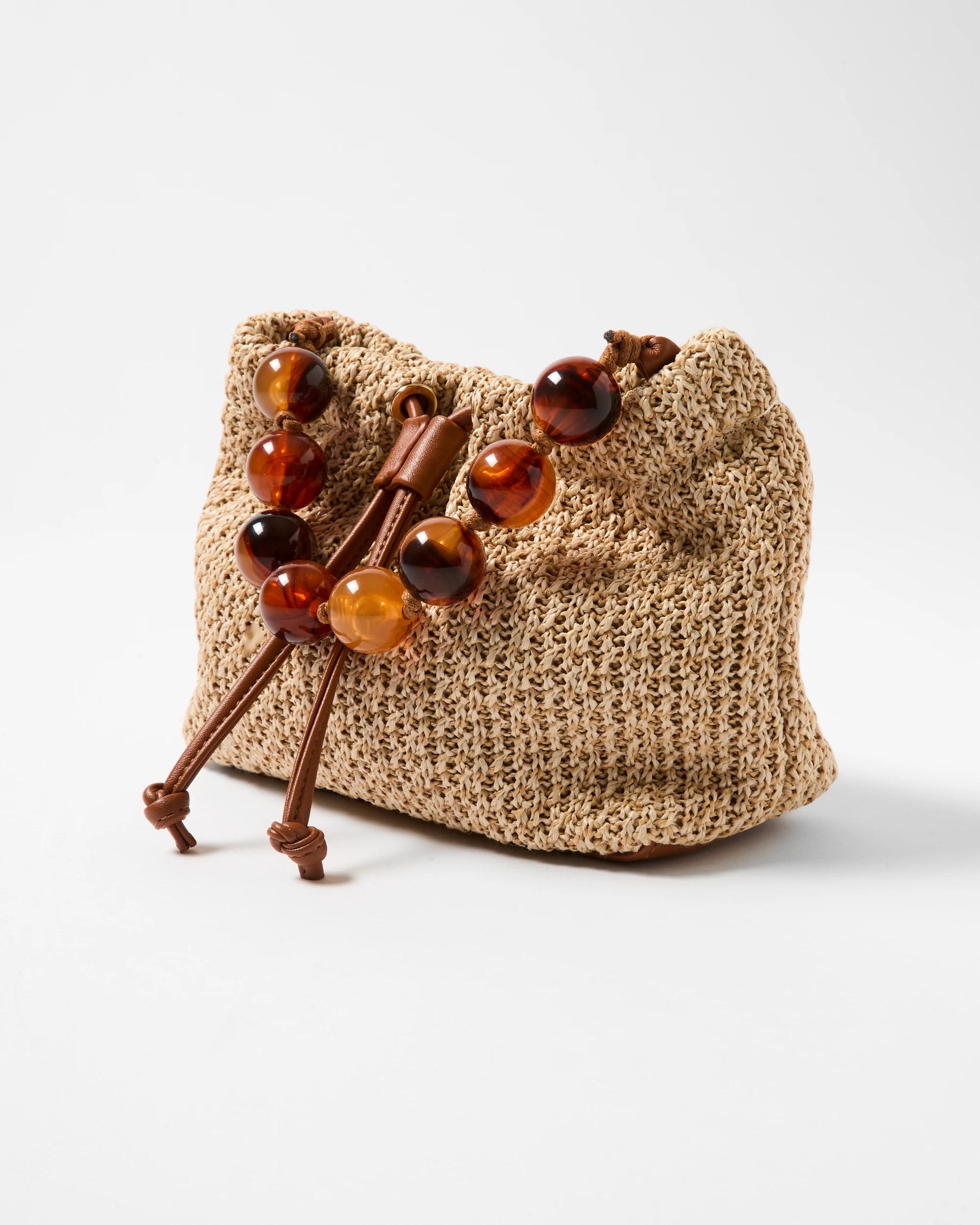 2 Beaded Straw Clutch Natural, 2 of 6