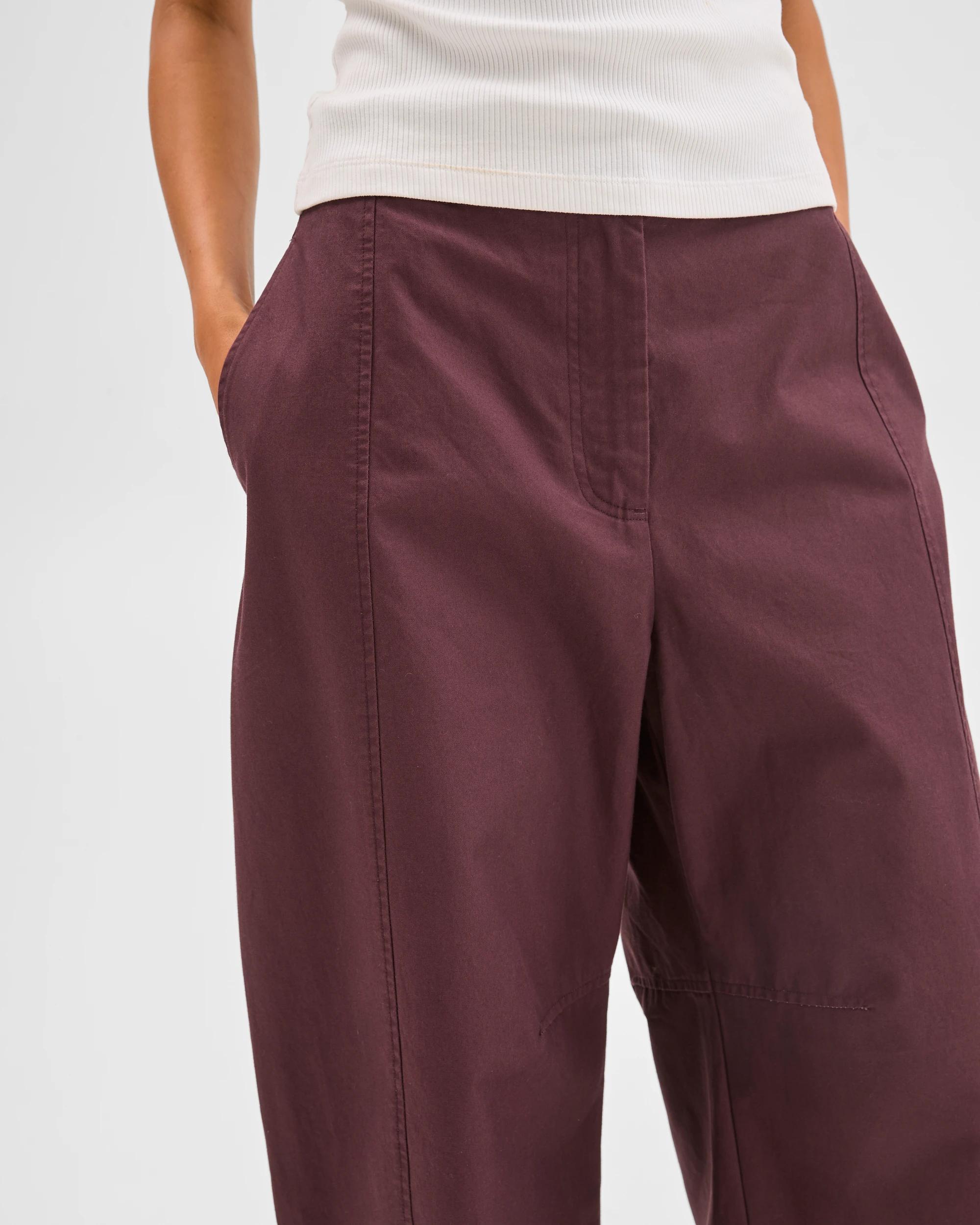 5 Lily Loves Australian Cotton Barrel Leg Cargo Pants FUDGE, 5 of 8
