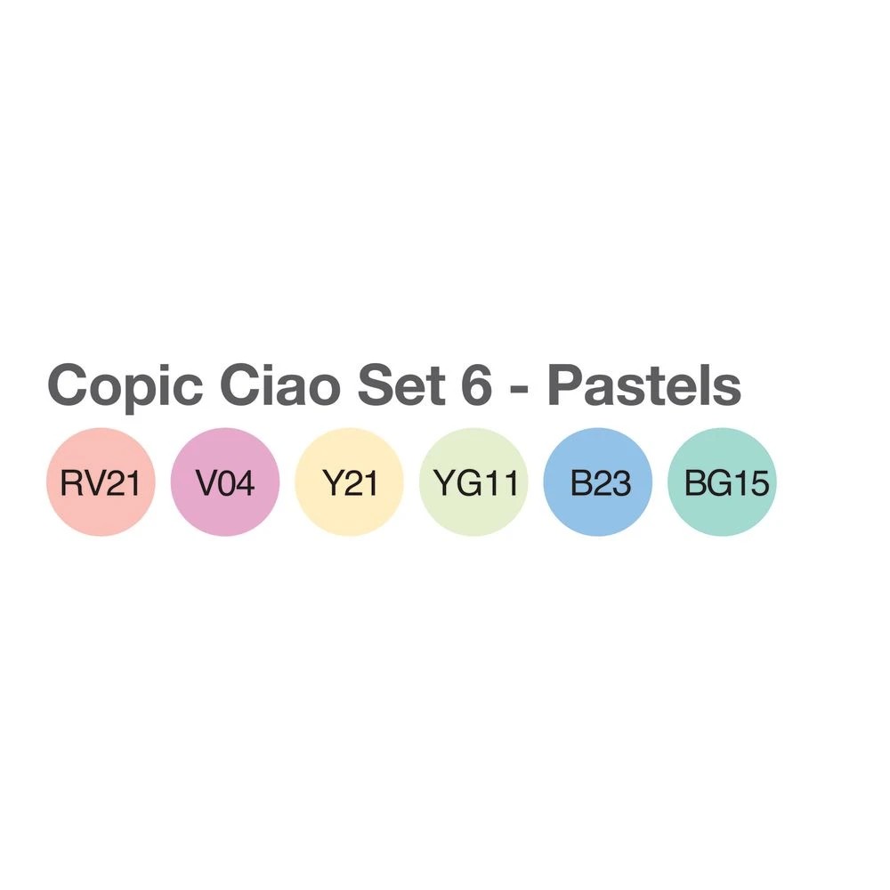3 Copic Ciao Markers Pastel 6 Pack, 3 of 6