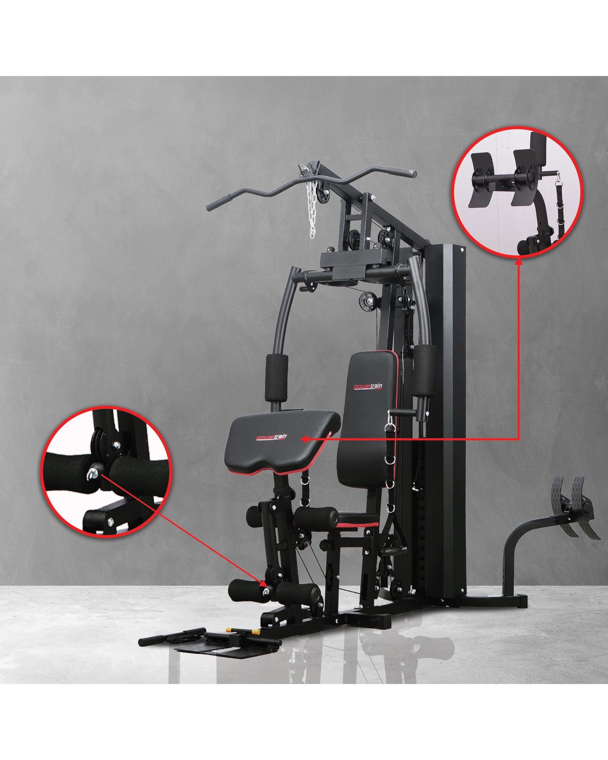 6 Powertrain JX-89 Multi Station Home Gym 68kg Weight Cable Machine, 6 of 9