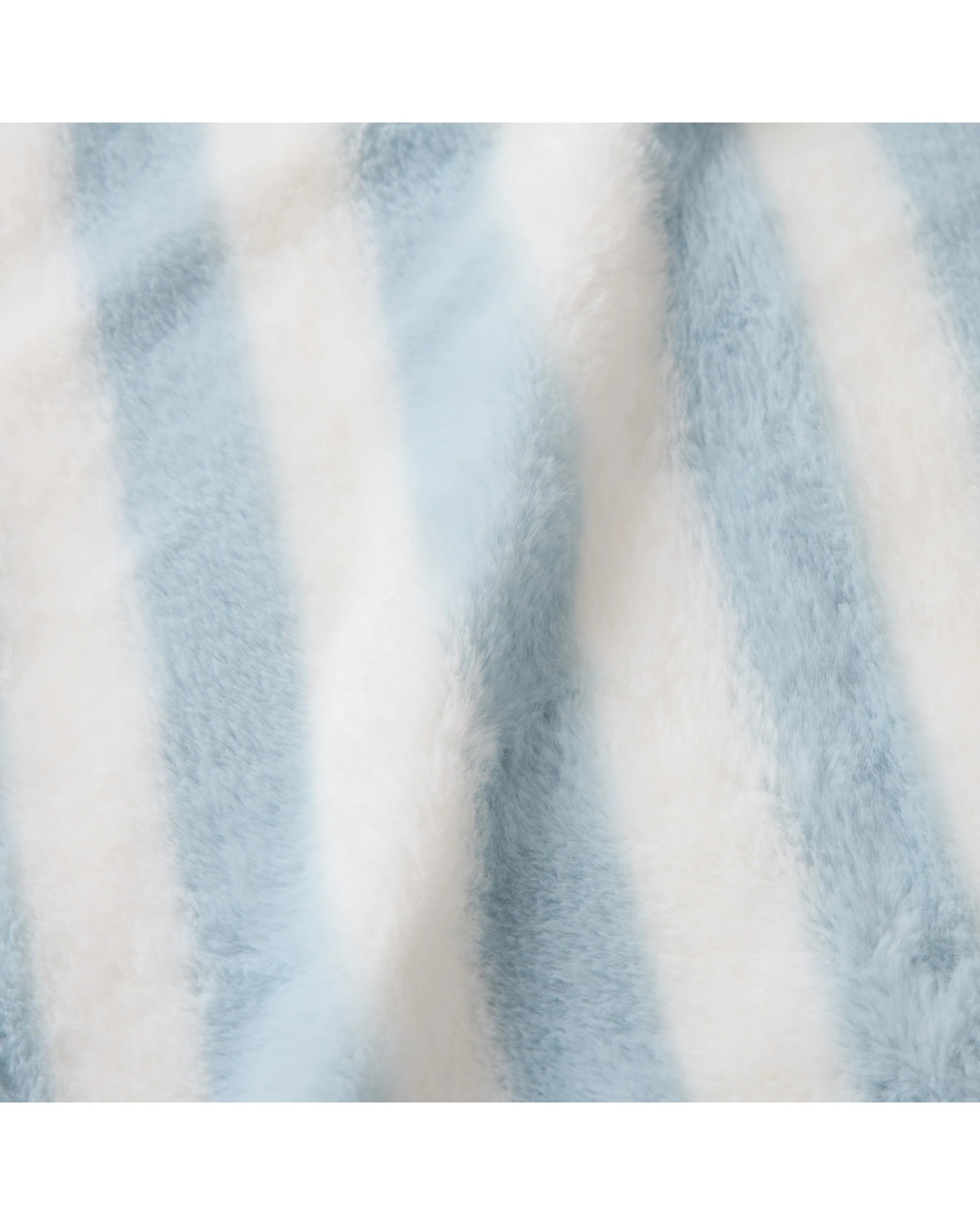 3 Dreamaker Linea Faux Fur Throw 130x170cm - Blue, 3 of 7