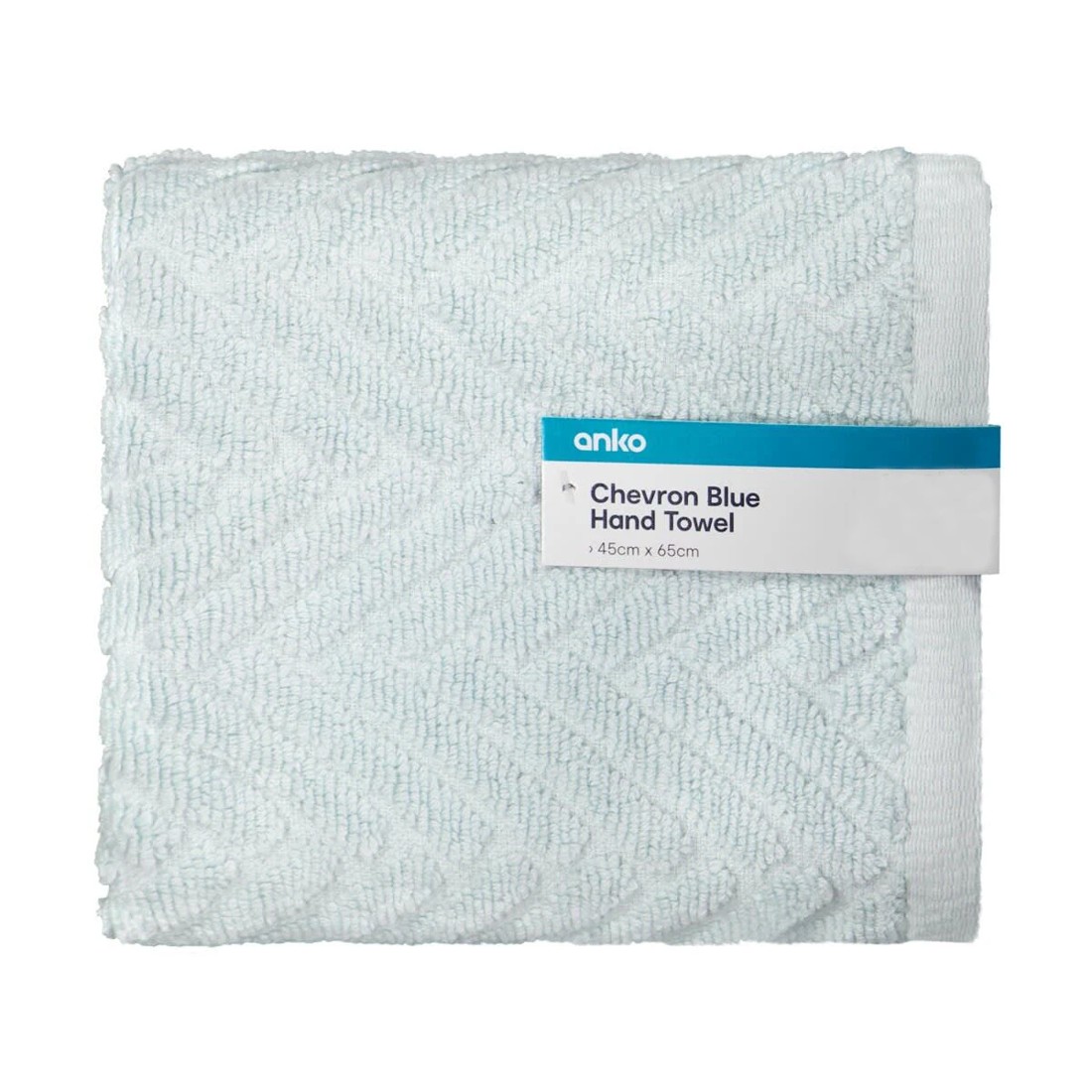 5 Chevron Cotton Hand Towel - Blue, 5 of 6