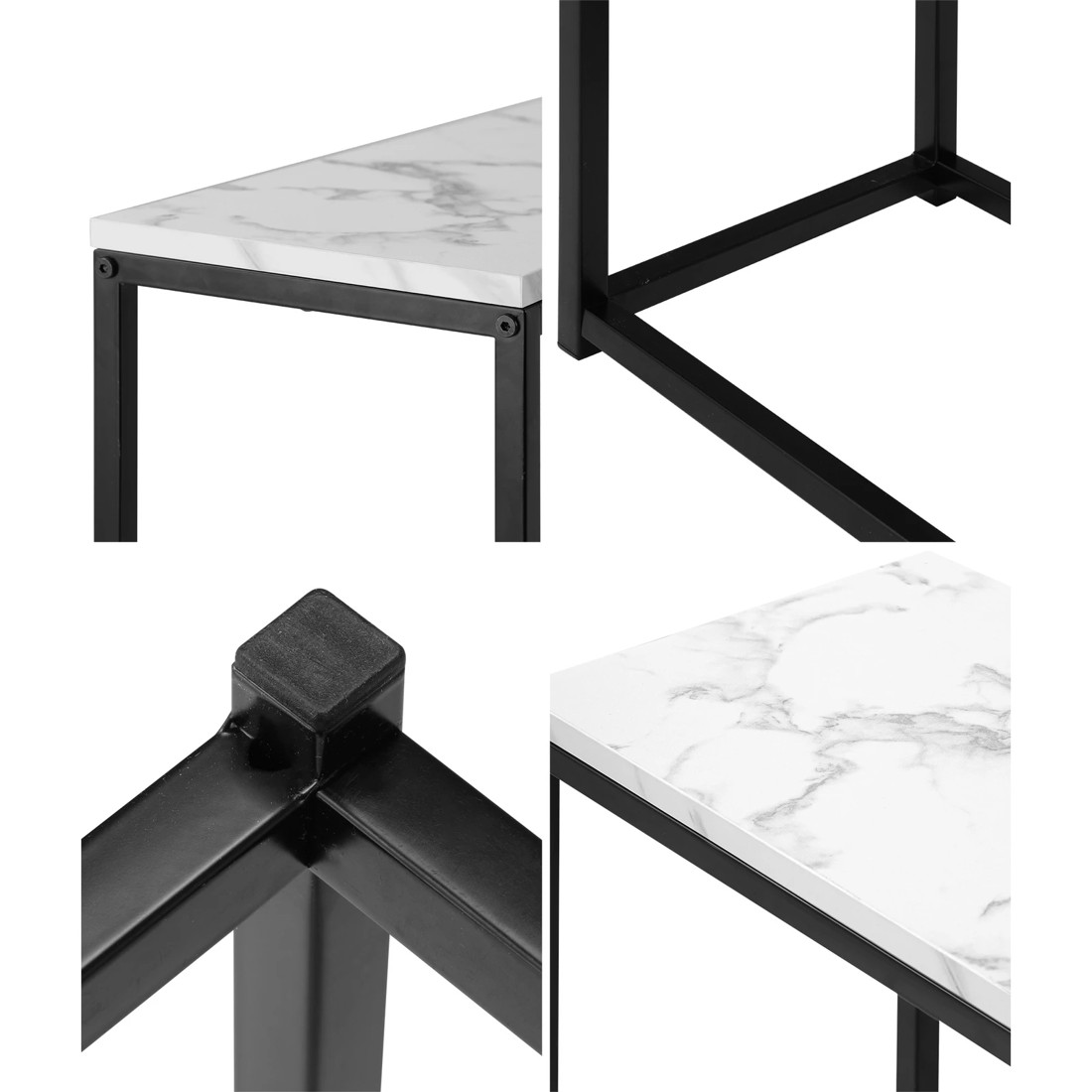 4 Oikiture Console Table Marble-look Iron Hallway Desk Entry Display
 - Multi, 4 of 10