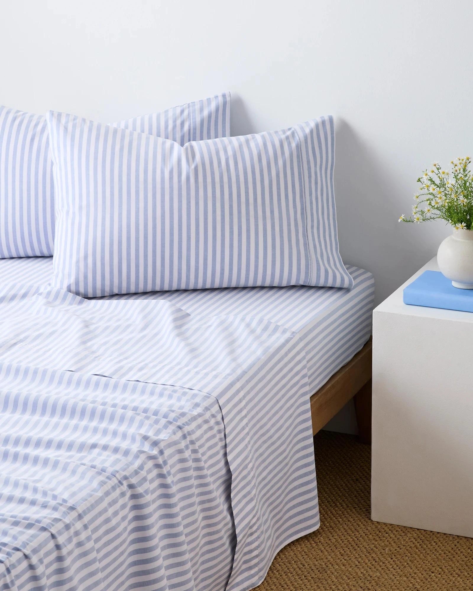 1 Target Australian Cotton Mix & Match Fitted Sheet - King Bed - Blue, 1 of 2