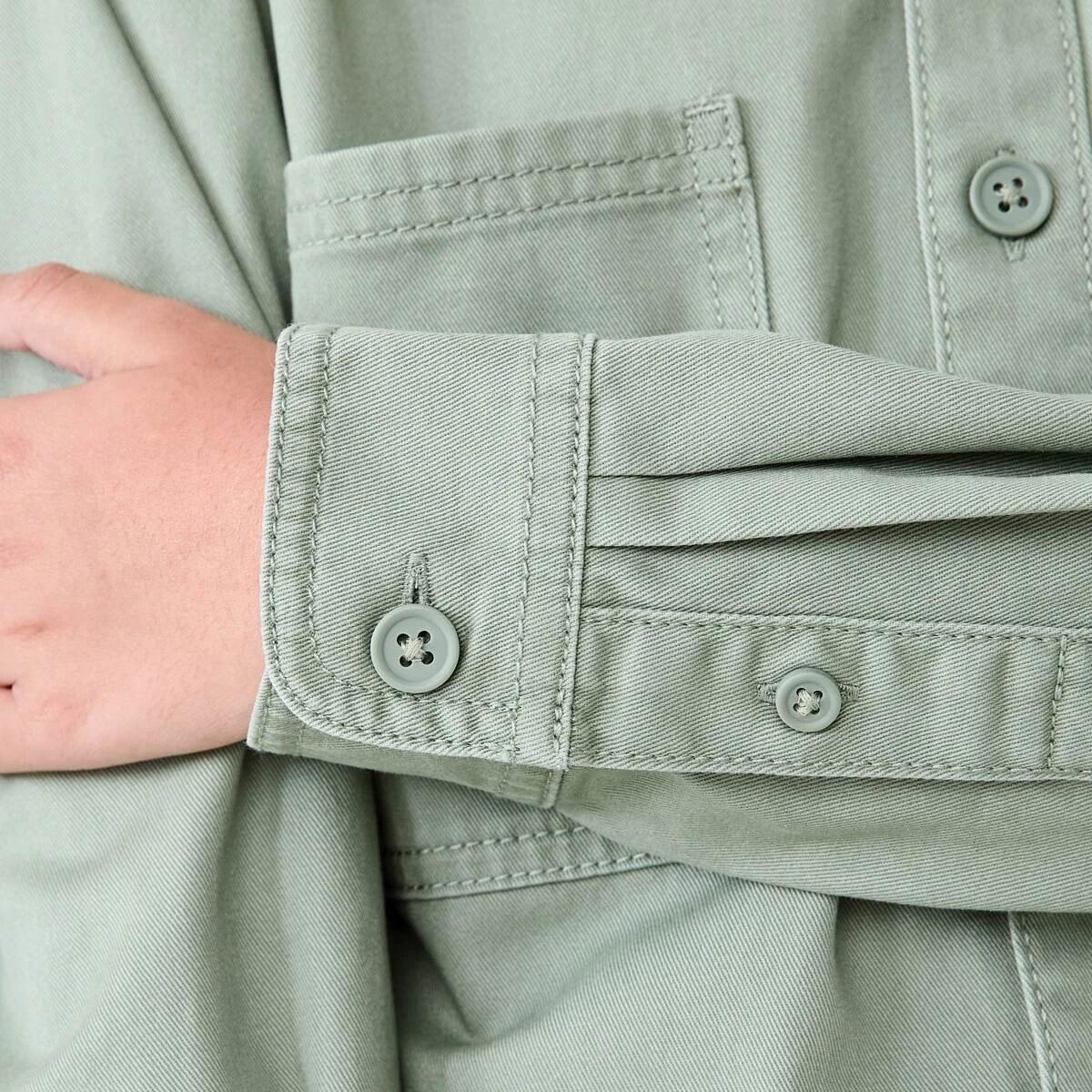 6 Twill Utility Overshirt Lpad Green, 6 of 10