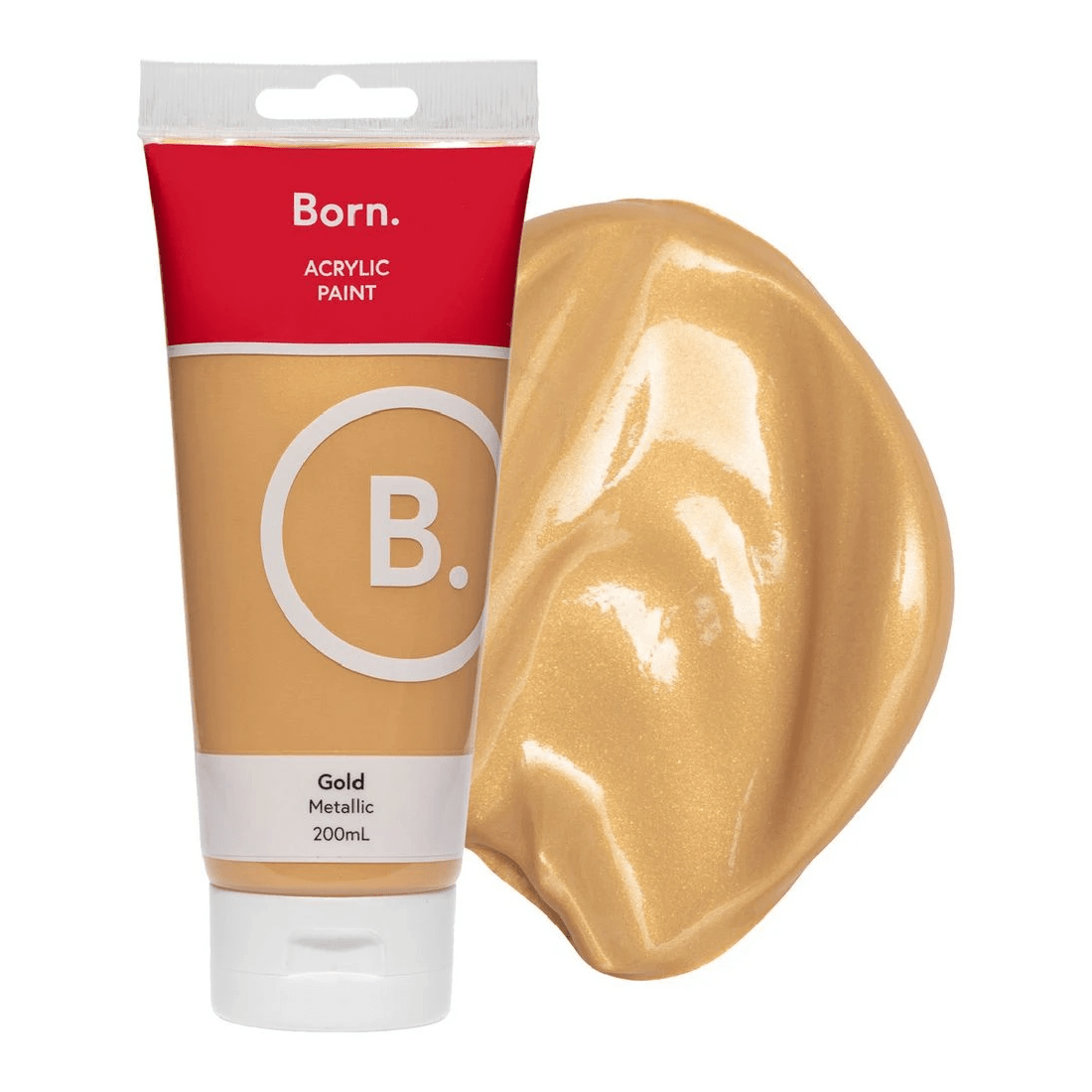 1 Born Acrylic Paint 200mL Metallic Gold, 1 of 3