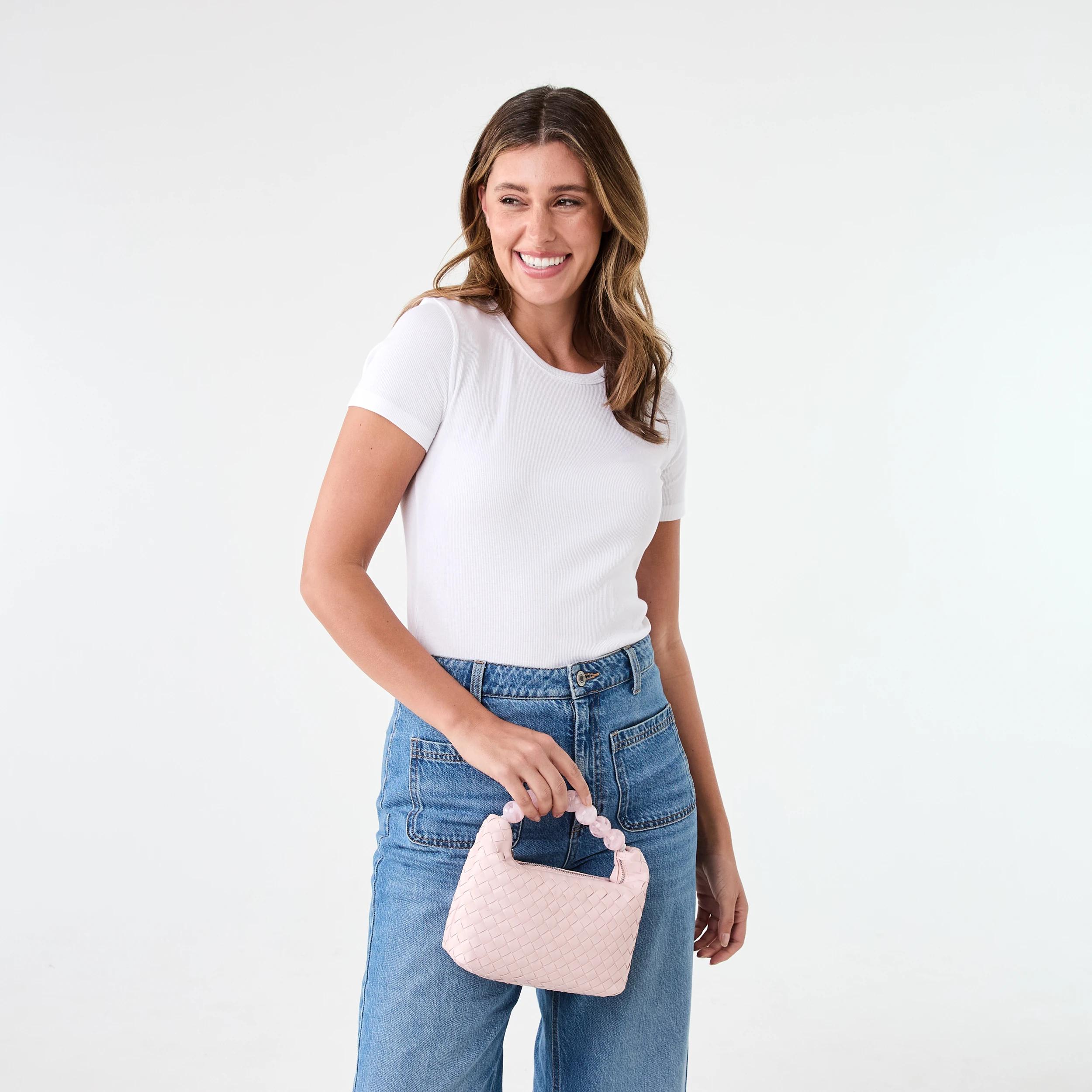 5 Beaded Handle Clutch Lily Pink, 5 of 5