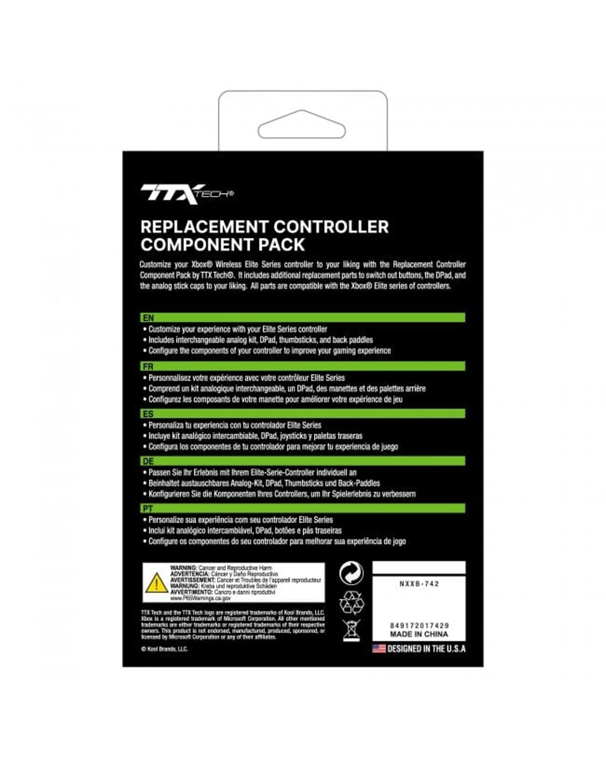 2 TTX Tech Replacement Controller Component Pack for Xbox Elite - Silver, 2 of 2