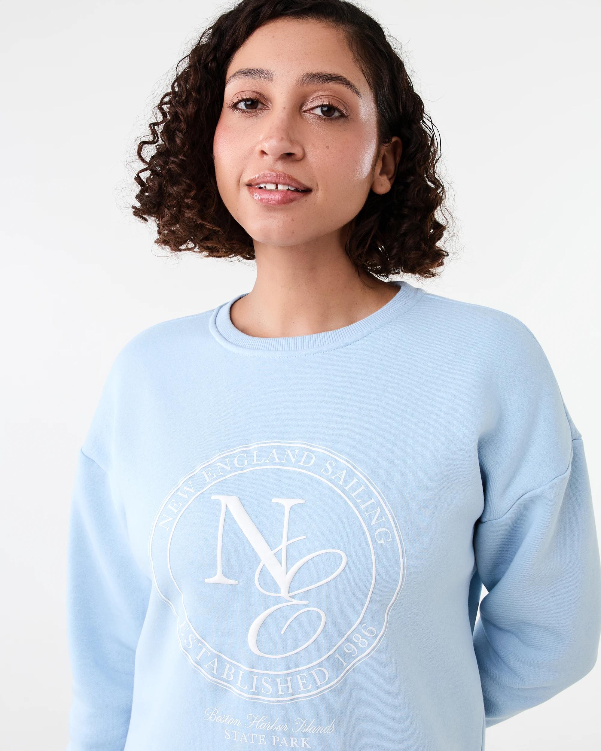 4 Long Sleeve Print Sweatshirt Sail Blue, 4 of 7