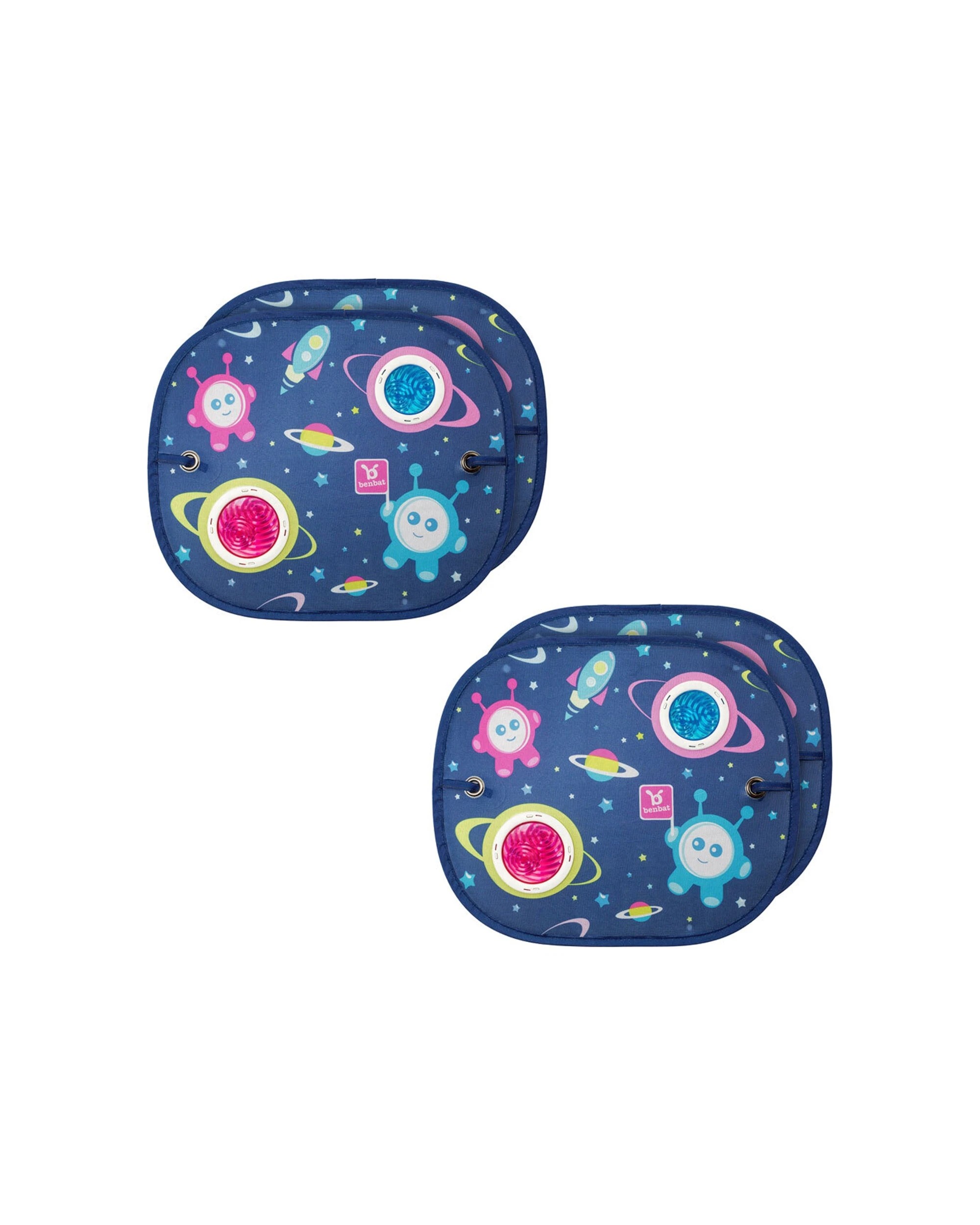 1 Benbat 2PK Kids Car Window Sunshade Round Mesh Glare Shield 0 Months Plus - Multi, 1 of 3