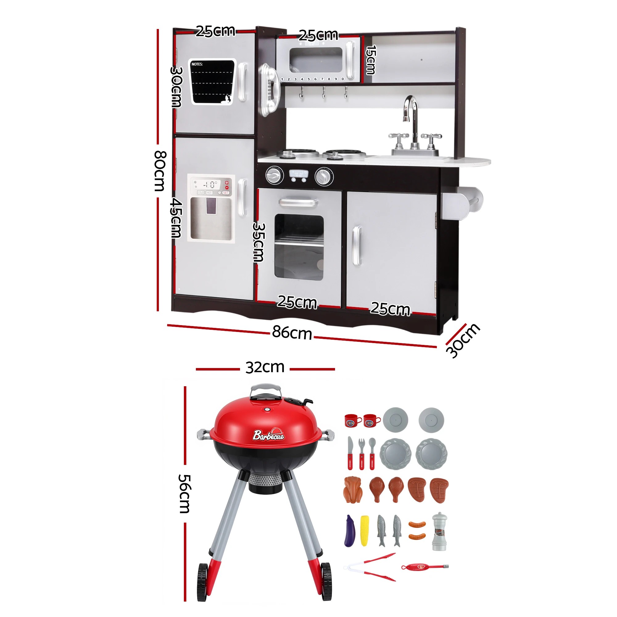 3 Keezi Kids Kitchen And BBQ Playset - Multi, 3 of 8