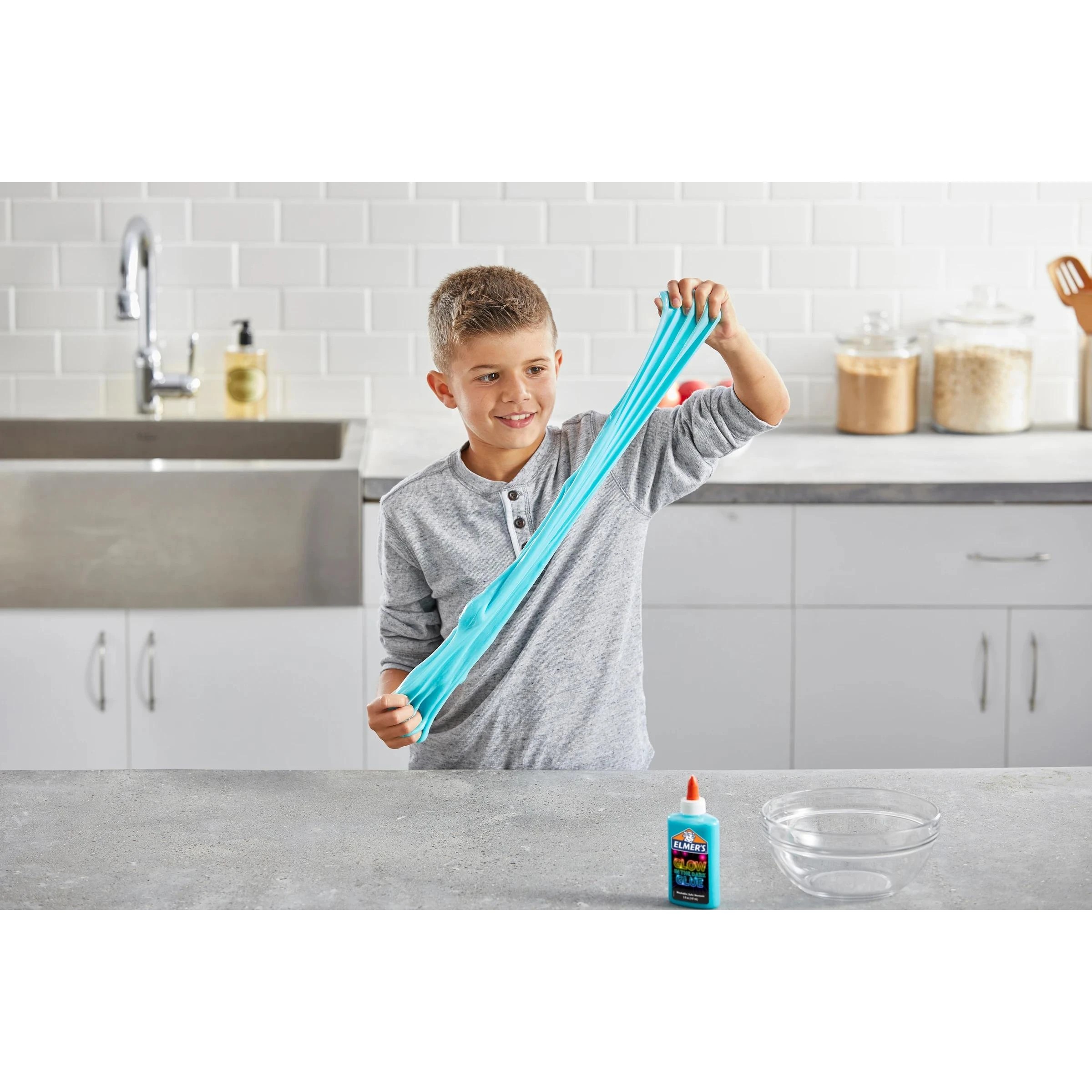 4 Elmers Elmer's Glow - in - the - Dark Glue - Blue - Multi, 4 of 5