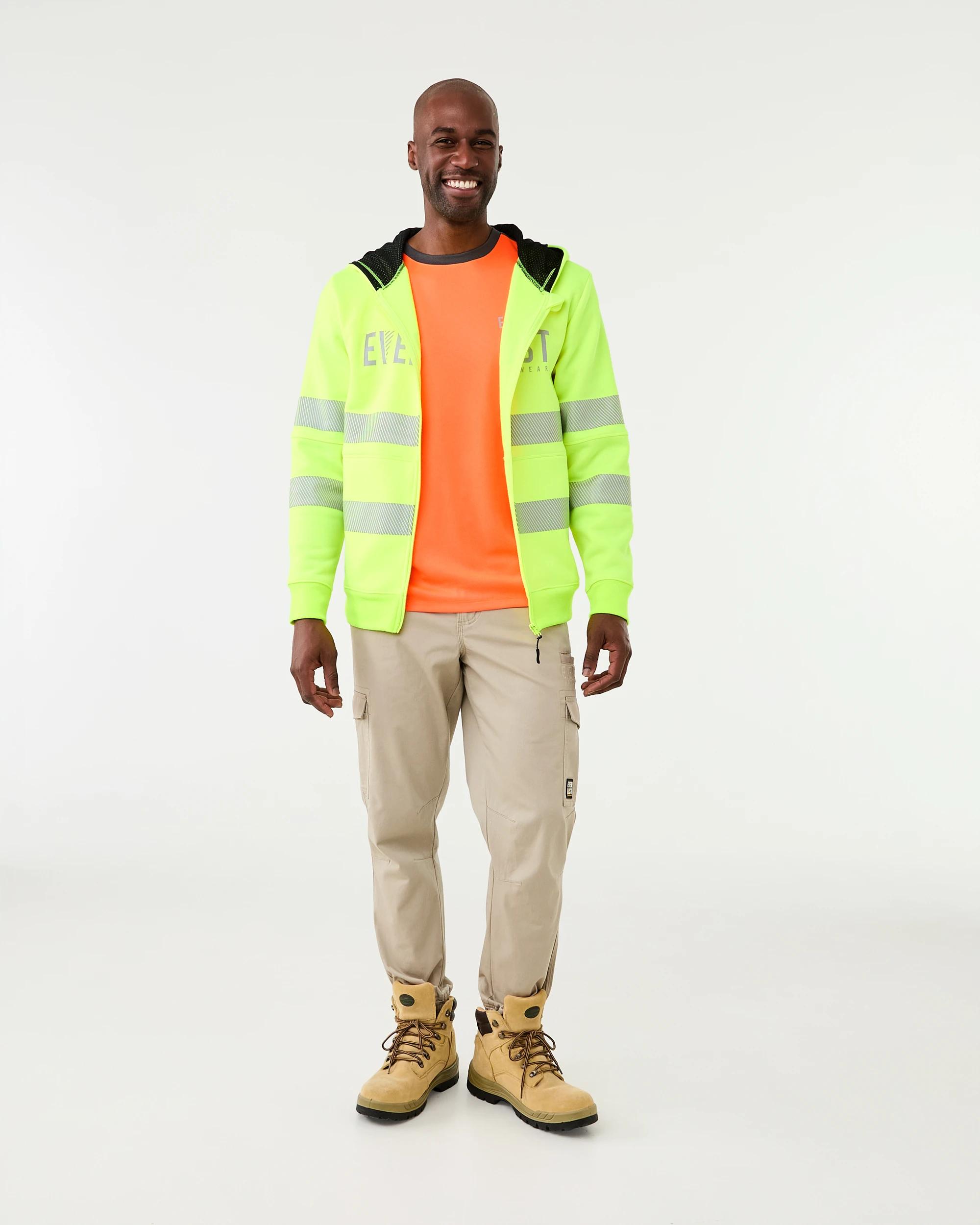 8 Everlast Work Zip Through Hoodie Yellow, 8 of 9