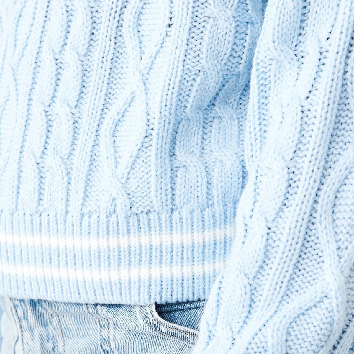 5 Cable Knit Jumper Doll Blue, 5 of 9