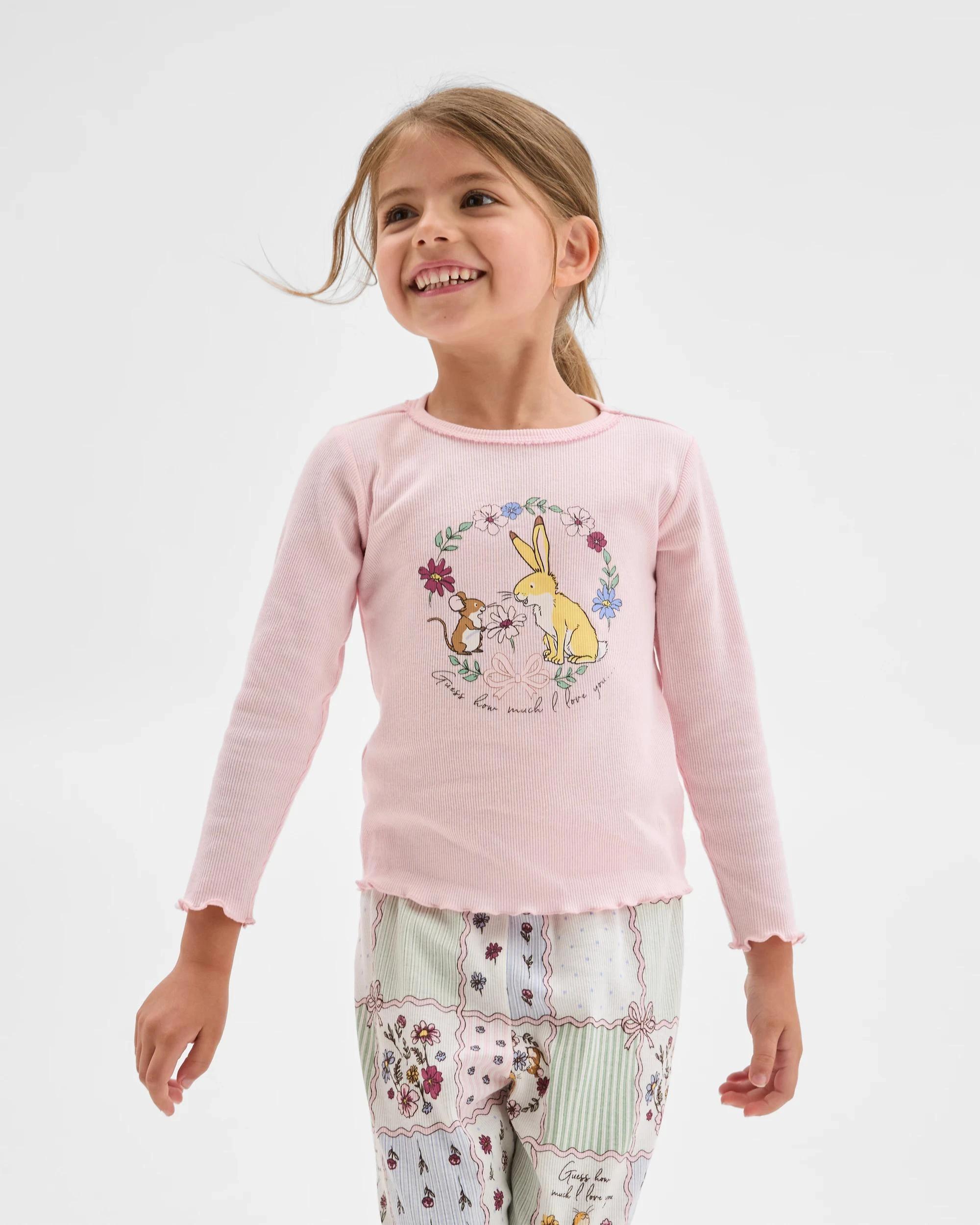 2 Sibling Matching Australian Cotton Younger Girls Pyjama Set - Guess How Much I Love You Too GUESS HOW MUCH I LOVE YOU, 2 of 7