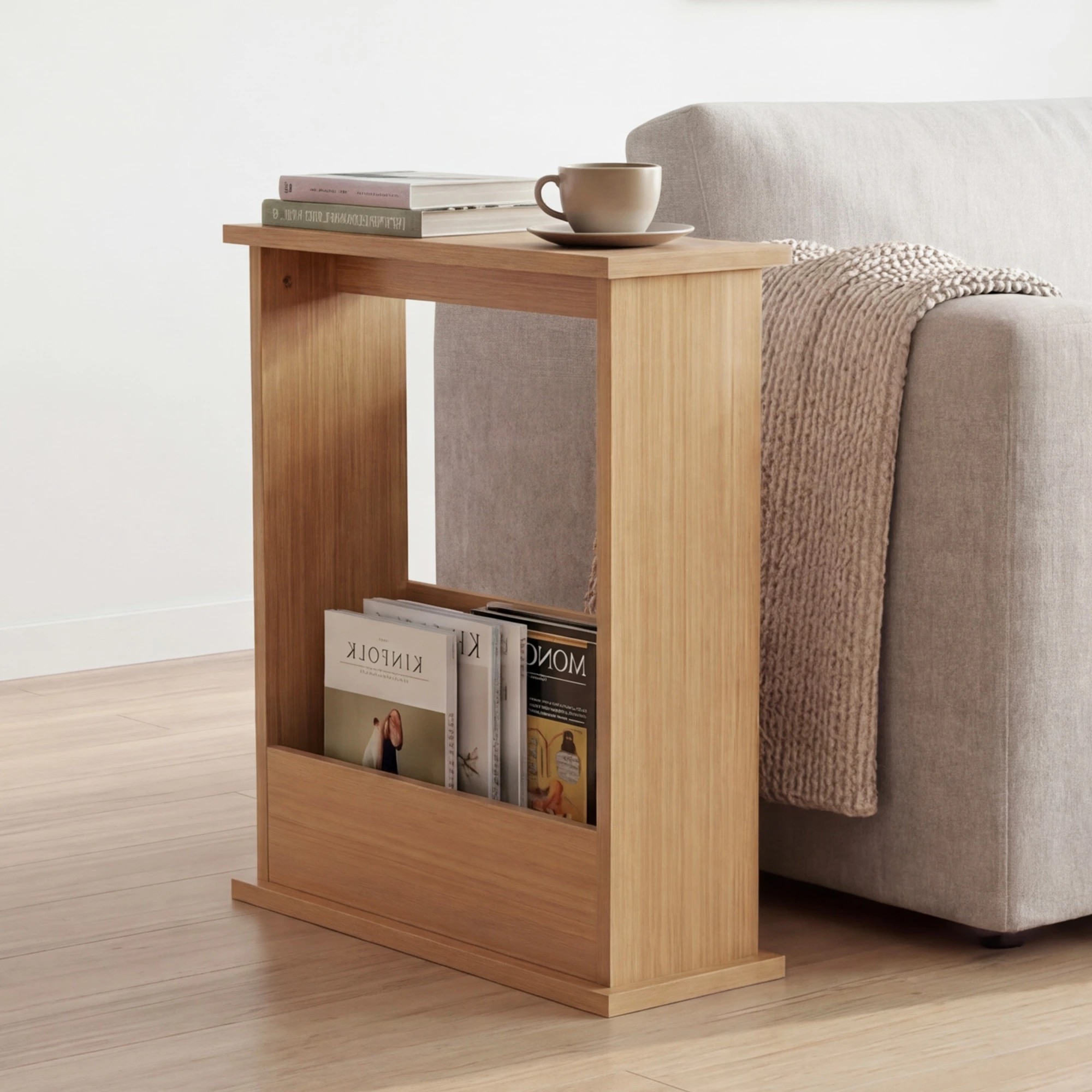 7 Levede Narrow Side Table Magazine Rack Slim End Bedside Storage Table Bedroom, 7 of 8