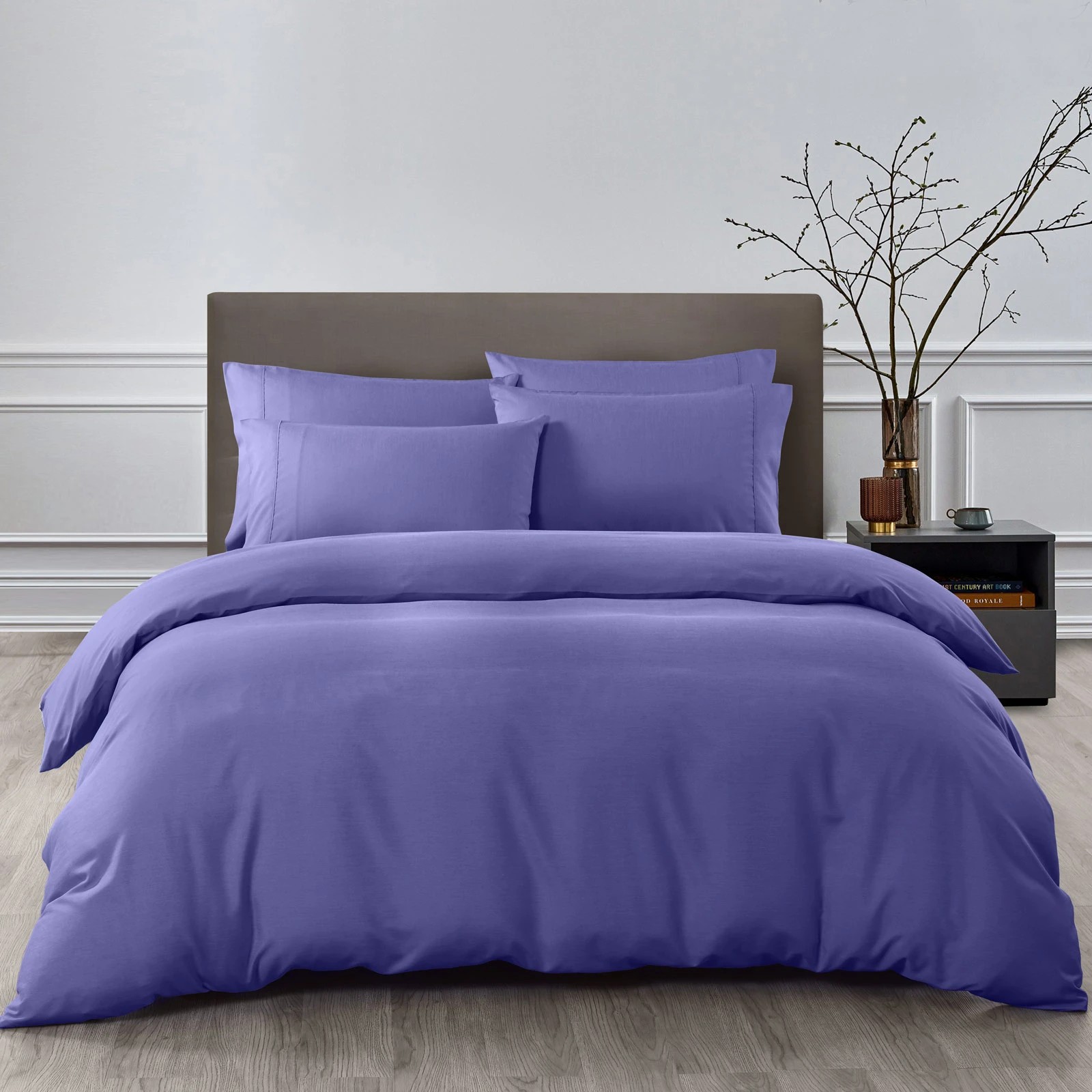 1 Royal Comfort 2000TC Bamboo Cooling 6 Piece Sheet Quilt Cover Set - Queen Bed - Blue - Queen Bed - Blue, 1 of 5