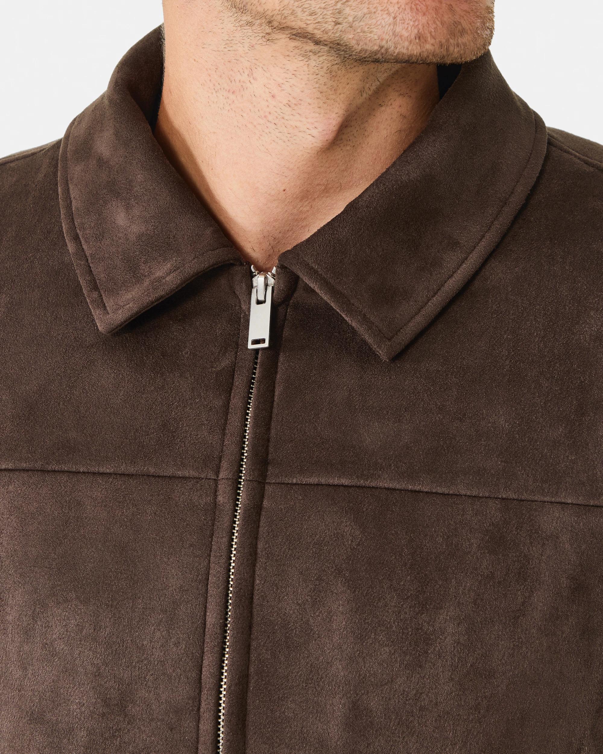 7 Suedette Bomber Jacket Brn Mulch, 7 of 9