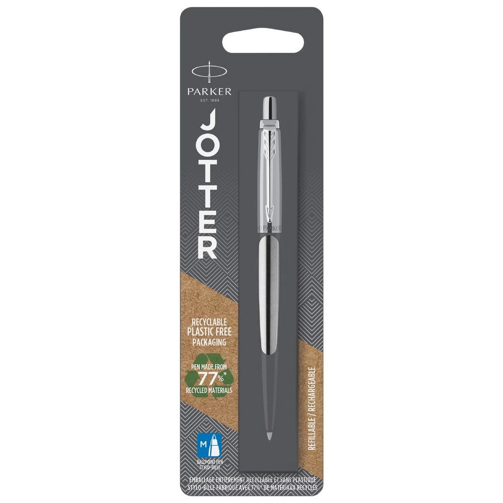 2 Parker Jotter Ballpoint Pen Stainless Steel Chrome, 2 of 9