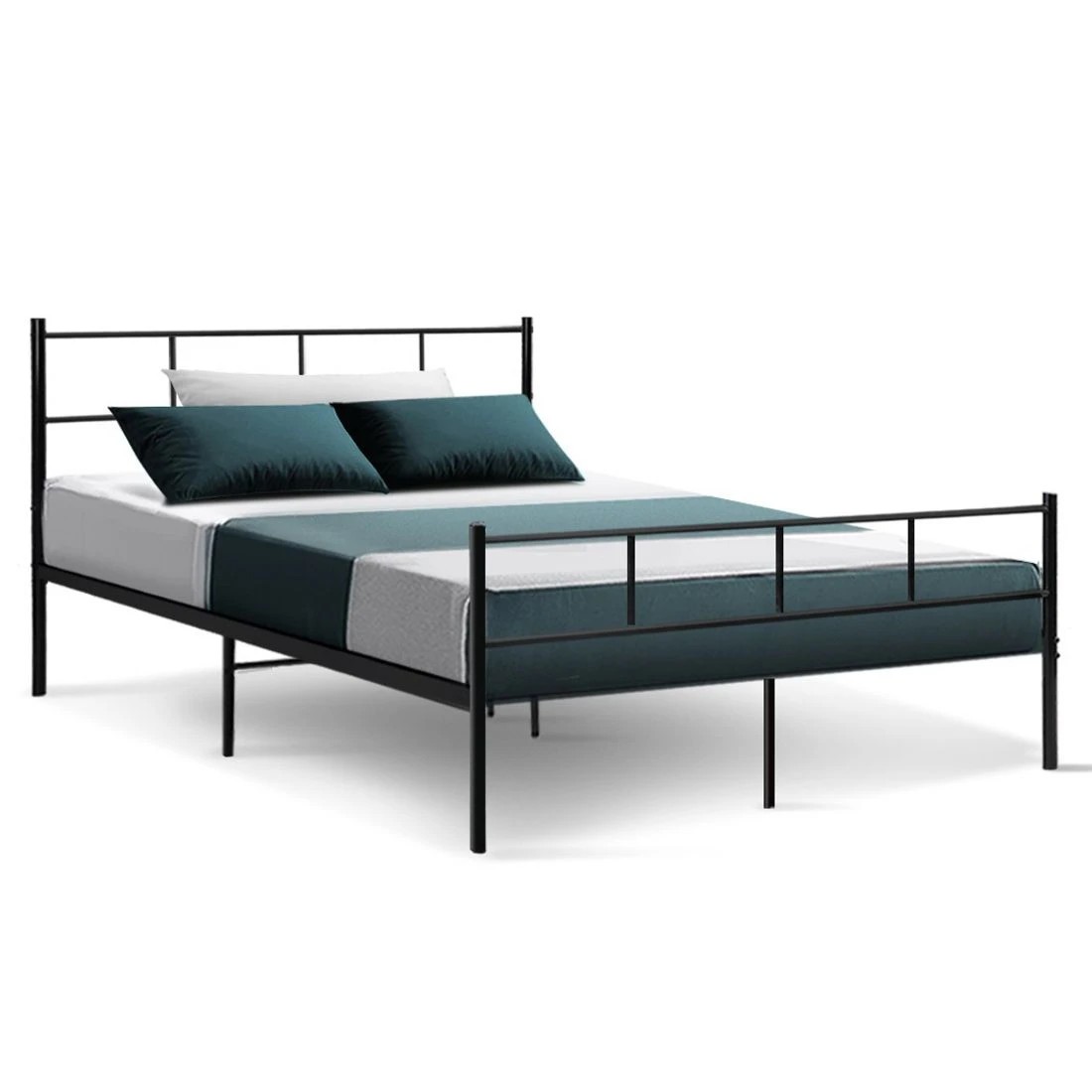 1 Artiss Bed Frame Double Metal Bed Frames Sol
 - Black, 1 of 4