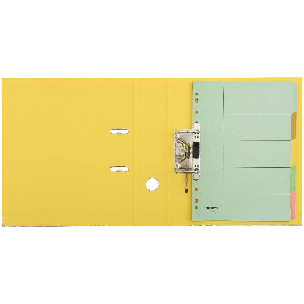 5 J.Burrows A4 Lever Arch 2-Ring Binder Gloss Yellow, 5 of 6