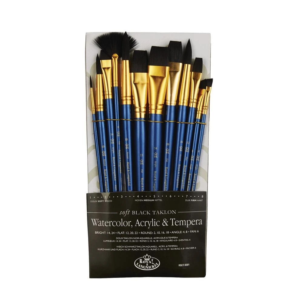 3 Royal & Langnickel Soft Black Paintbrush Set 12 Piece, 3 of 3