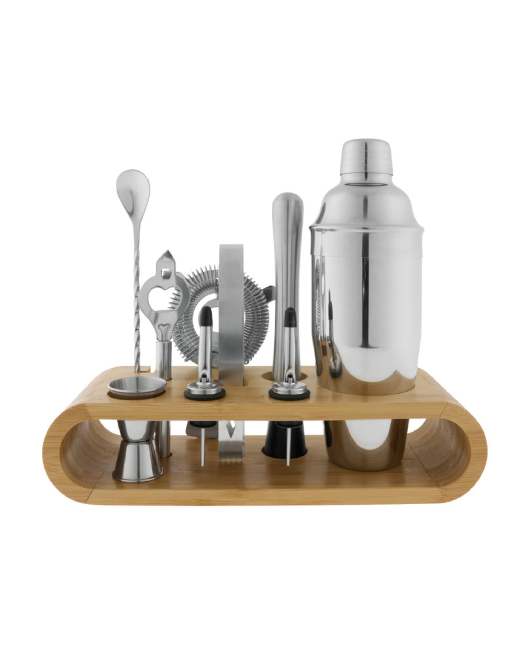 1 Avanti Bar Set with Bamboo Stand - Multi, 1 of 1
