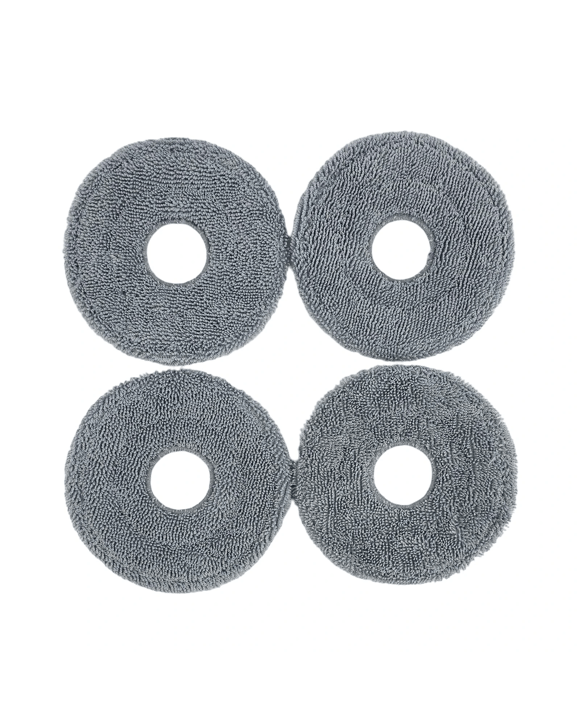 Roborock 4pk Mop Pads Antibacterial Rotary For Saros 10R - Grey