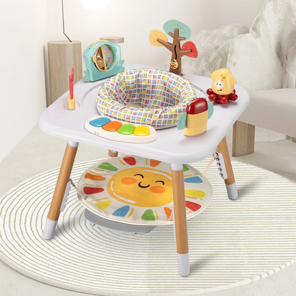 3 PlayPals Baby Activity Center 360° Swivel Seat 5 Heights Jumper - White, 3 of 3