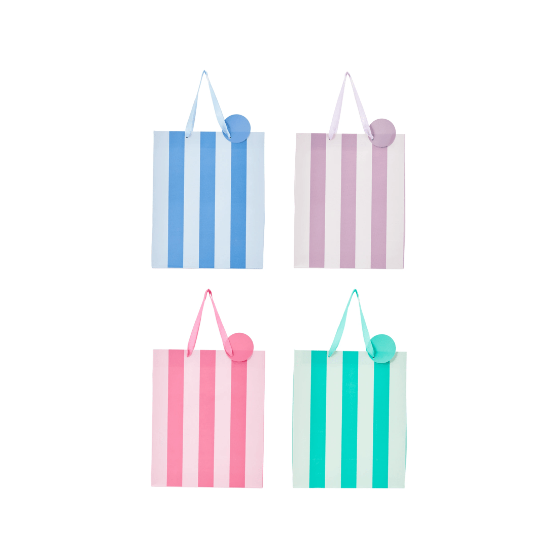 2 4 Pack Multi Stripe Gift Bags - Large, 2 of 4