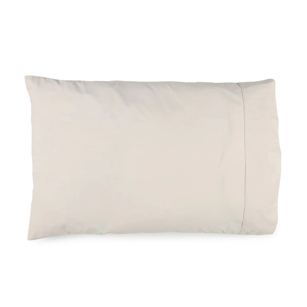 1 225 Thread Count Cotton Rich Standard Pillowcase - Oatmeal, 1 of 7
