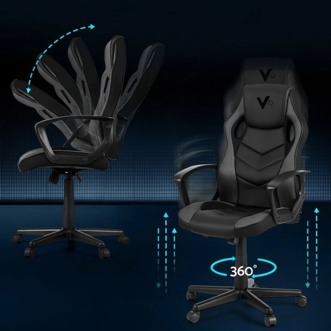 5 Artiss Gaming Office Chair Computer Chairs - Grey, 5 of 6