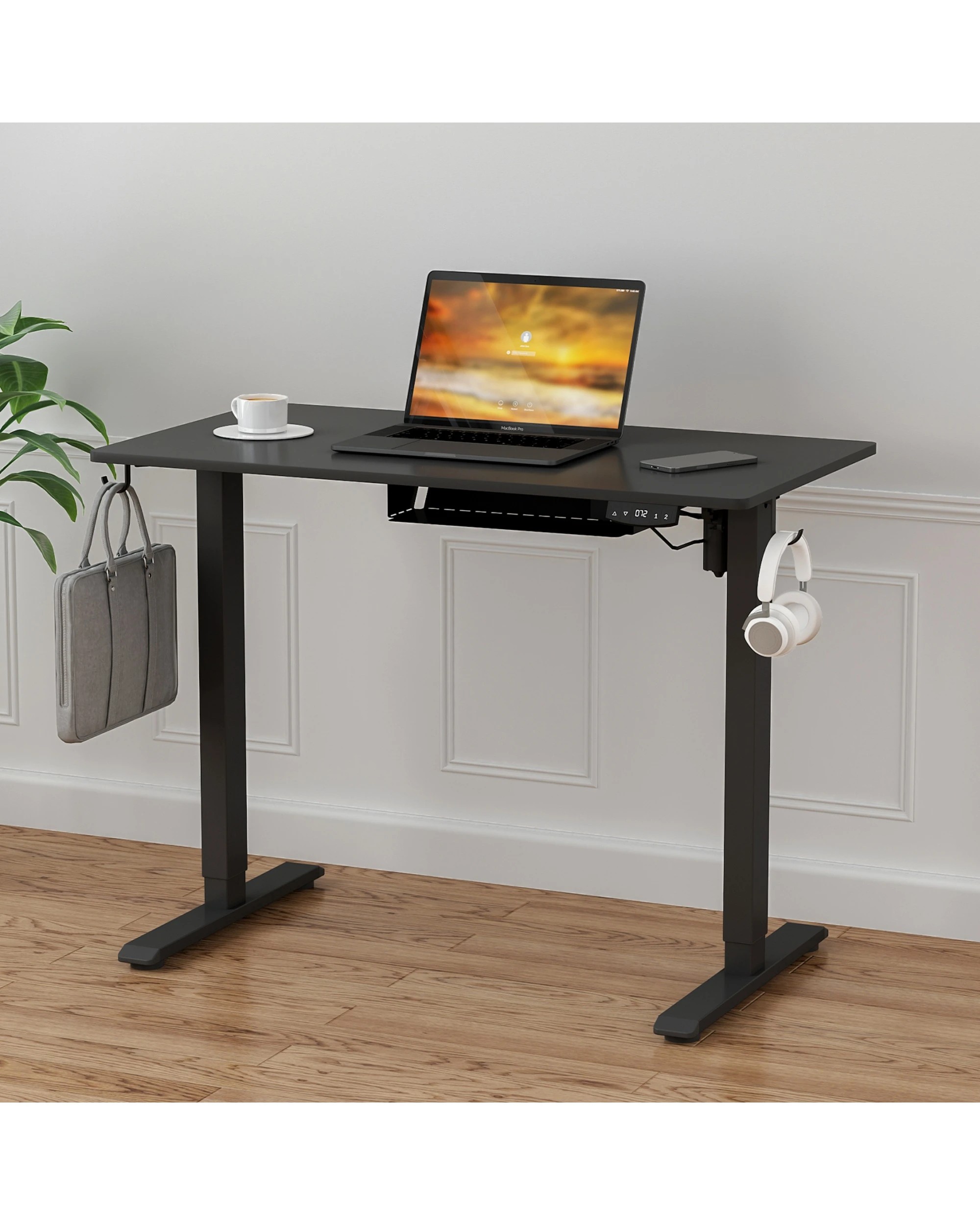 2 Advwin Electric Standing Desk Height Adjustable - Black, 2 of 6