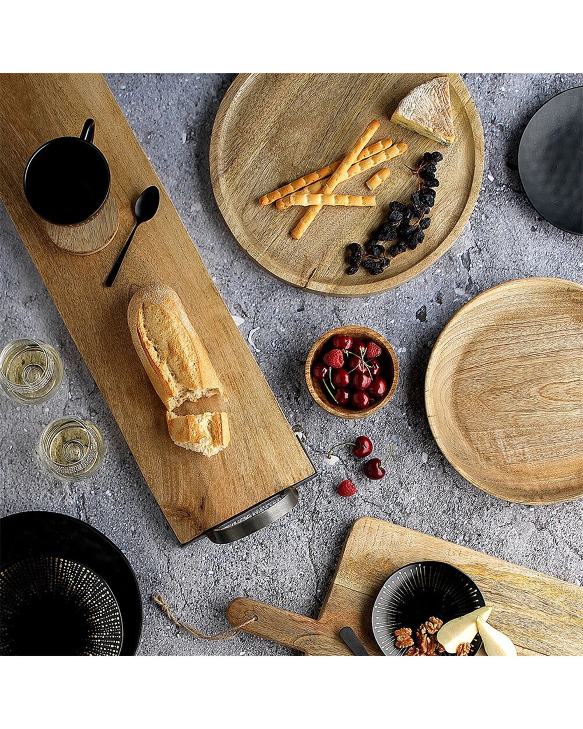 3 Ecology Arcadian Serving Board Long Centrepiece With Handles Large Mango Wood Platter 100cm Size - Natural, 3 of 3