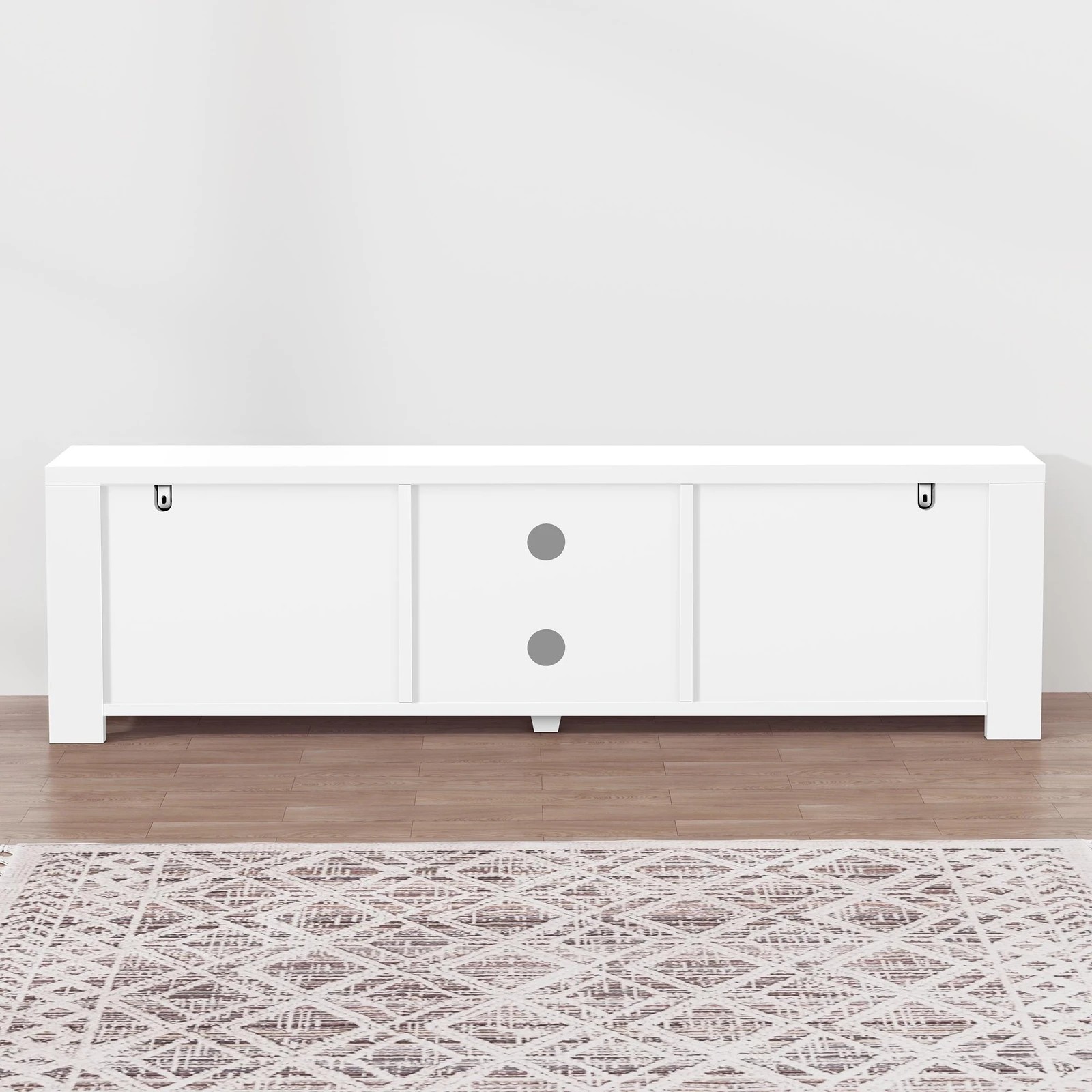 5 Alfordson TV Cabinet Entertainment Unit Stand Storage Shelf 160cm - White, 5 of 10