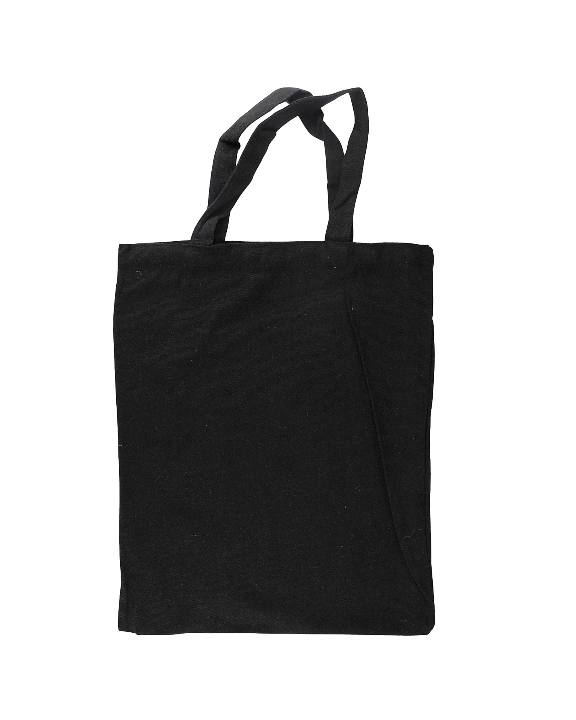 1 Party Maker Plain Calico Tote Bag 40cm x 32cm - Black, 1 of 2