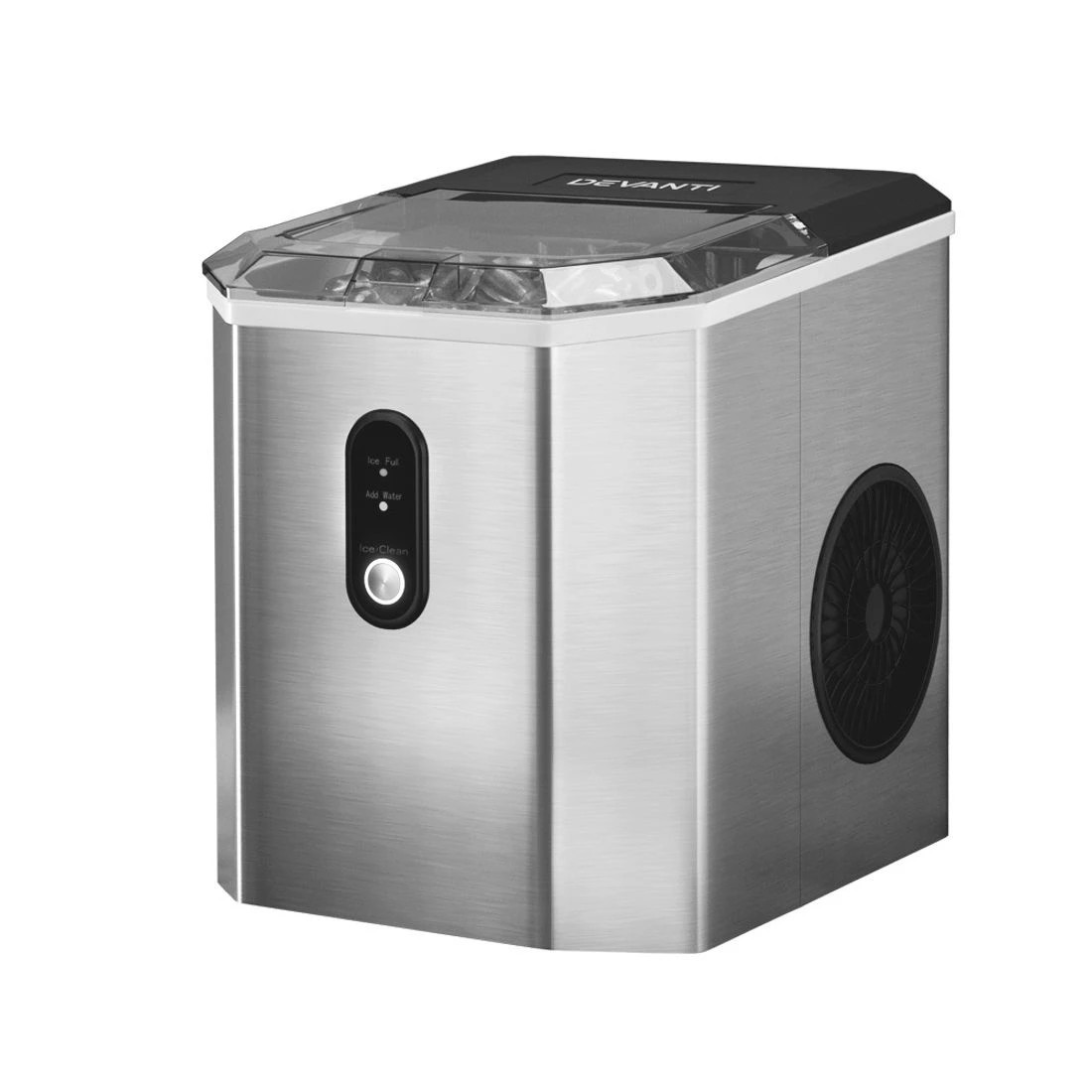1 Devanti 12kg Ice Maker Machine w/Scoop Holder - Silver, 1 of 7