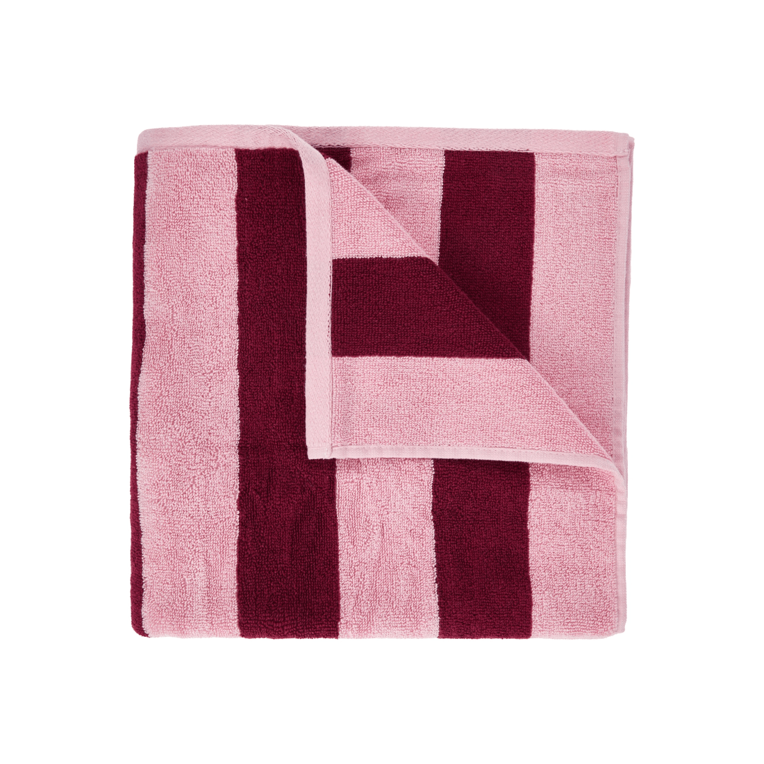 1 Stripe Cotton Bath Towel - Berry, 1 of 5