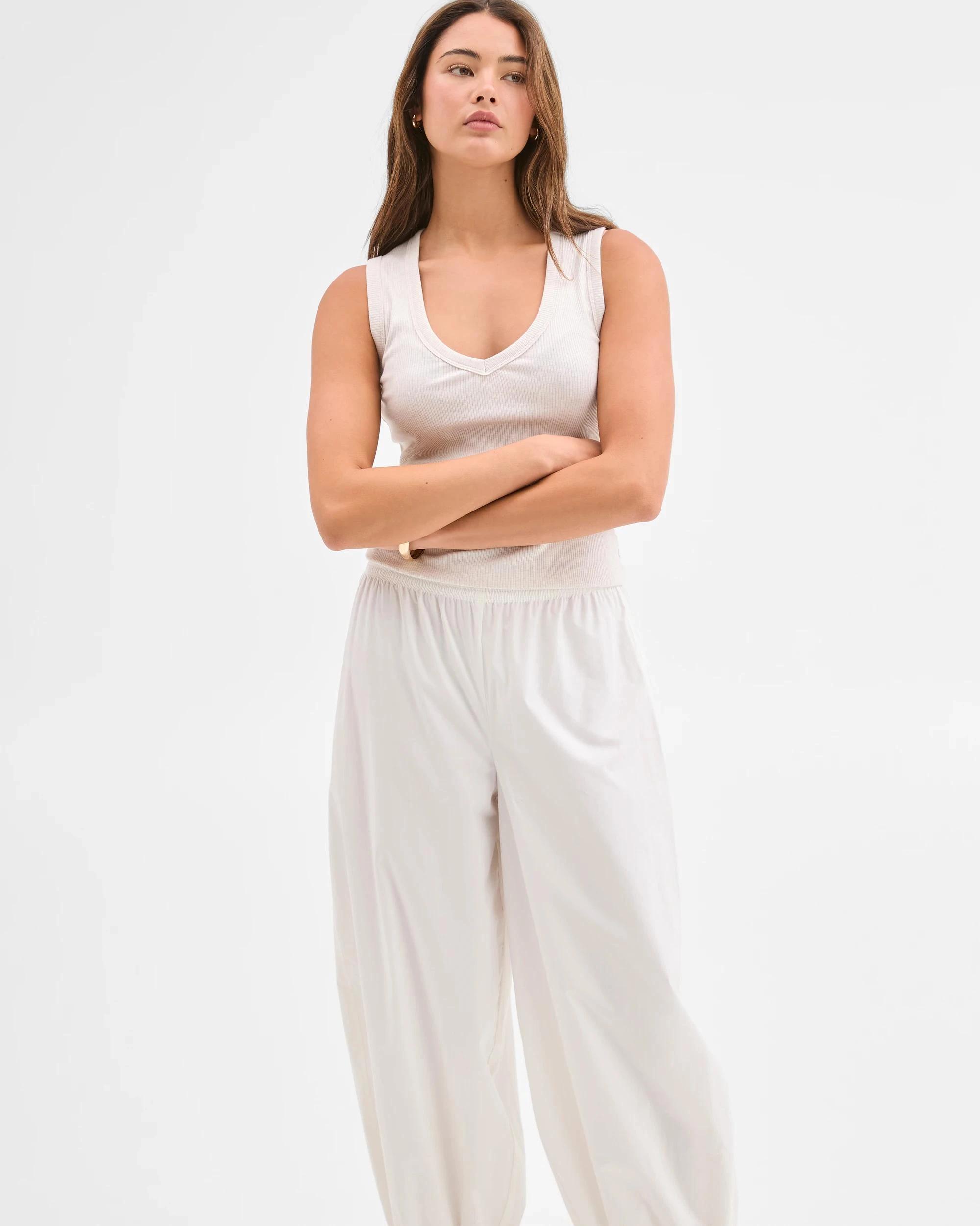 2 Lily Loves Australian Cotton Poplin Balloon Pants WHITE, 2 of 6