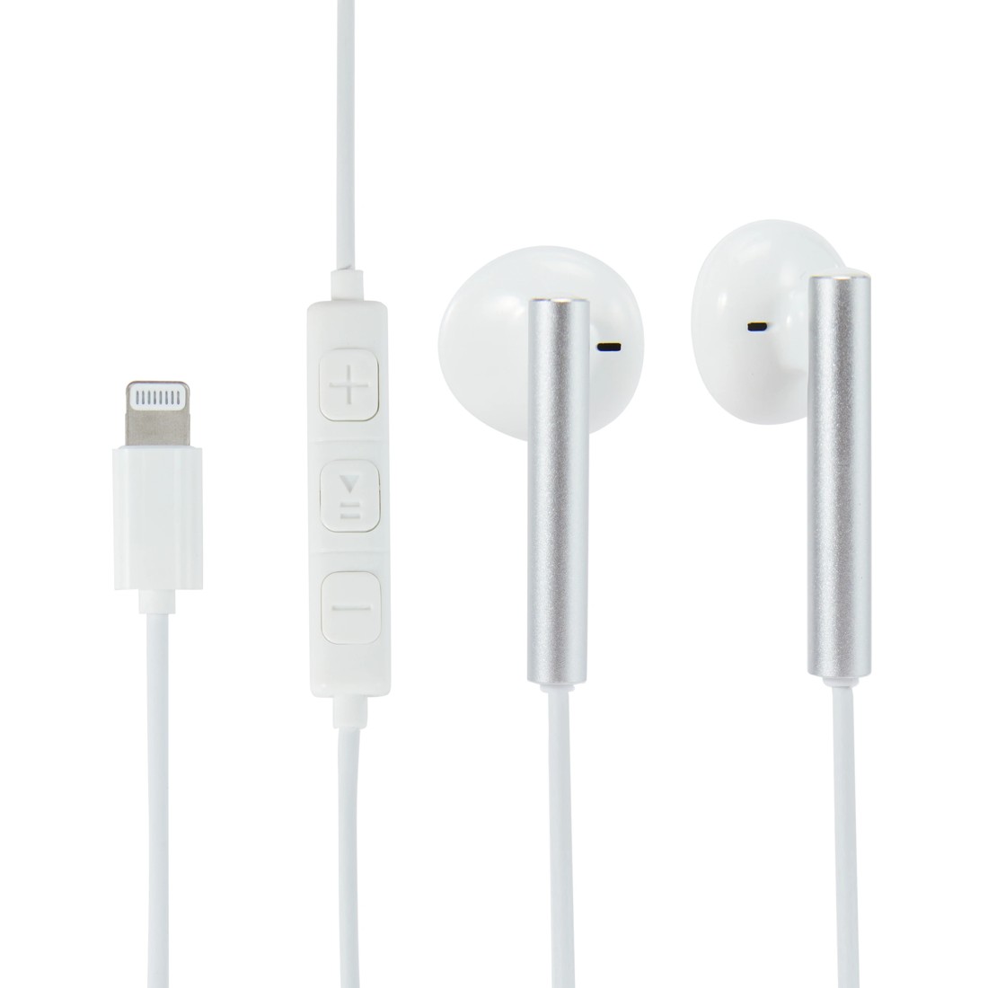 1 Classic Style Lightning Earphones - White, 1 of 4