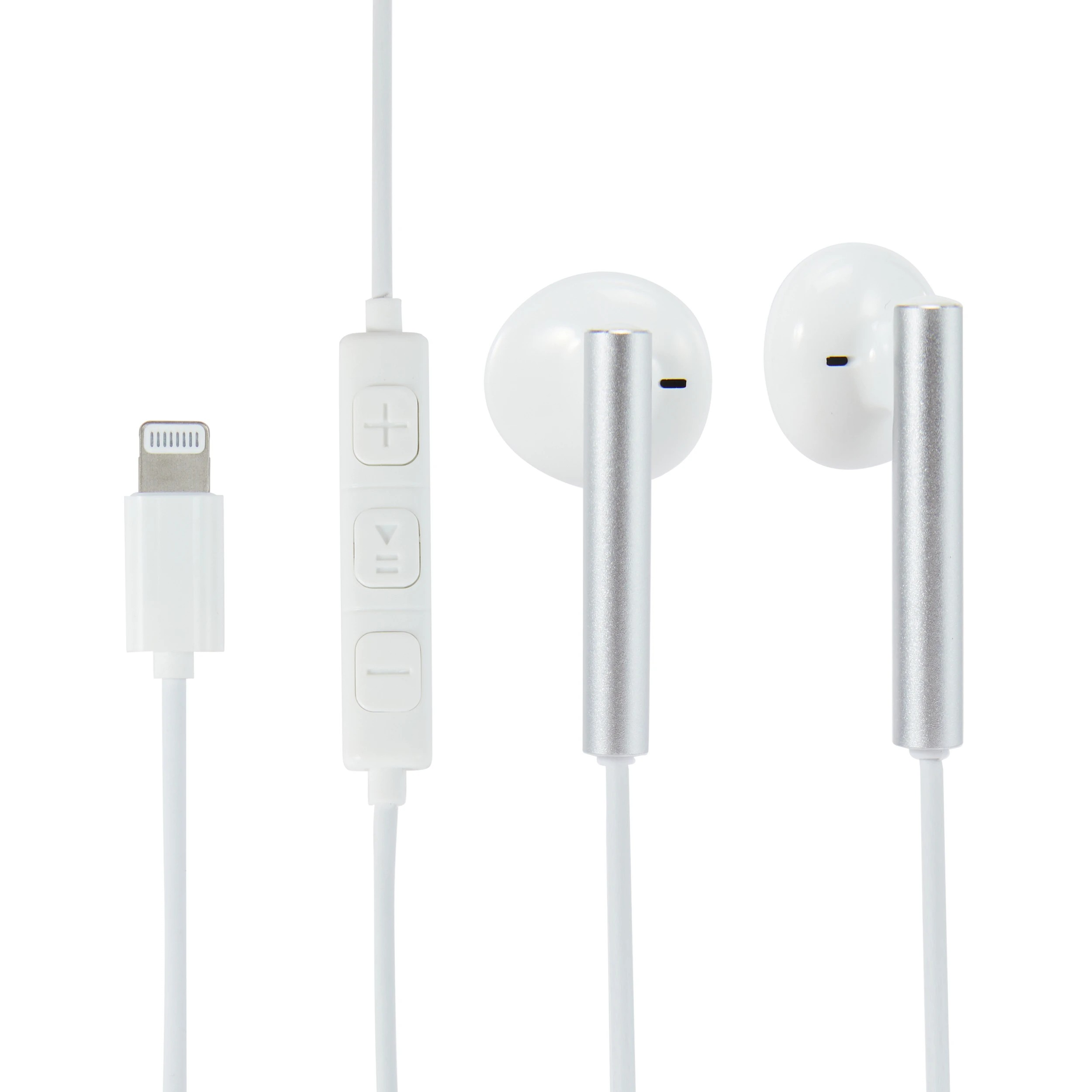 1 Classic Style Lightning Earphones - White, 1 of 5