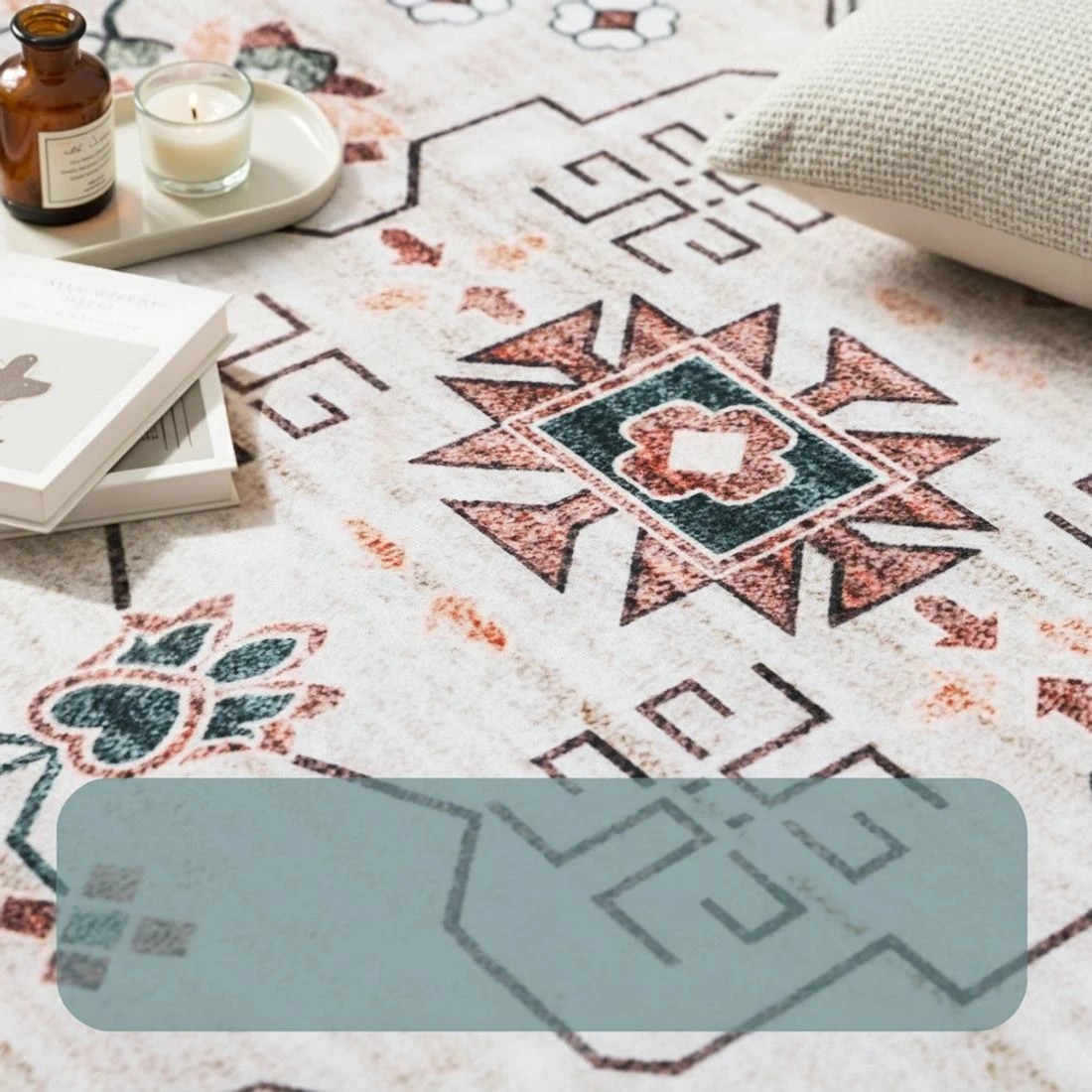 6 Artiss Washable Floor Rug 200x290cm Large Area Rug Modern Living Room - Beige, 6 of 9